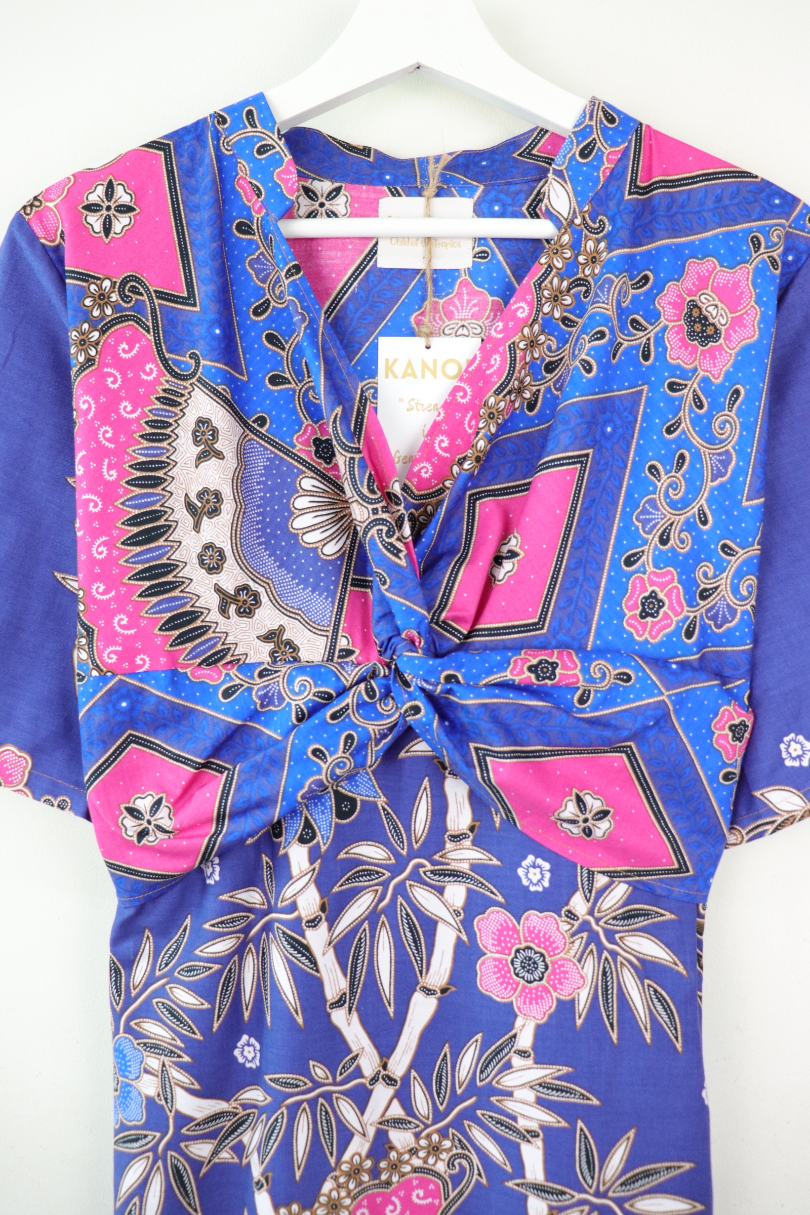 Twisted Front Dress w/ mandarin collar - Fei Peace