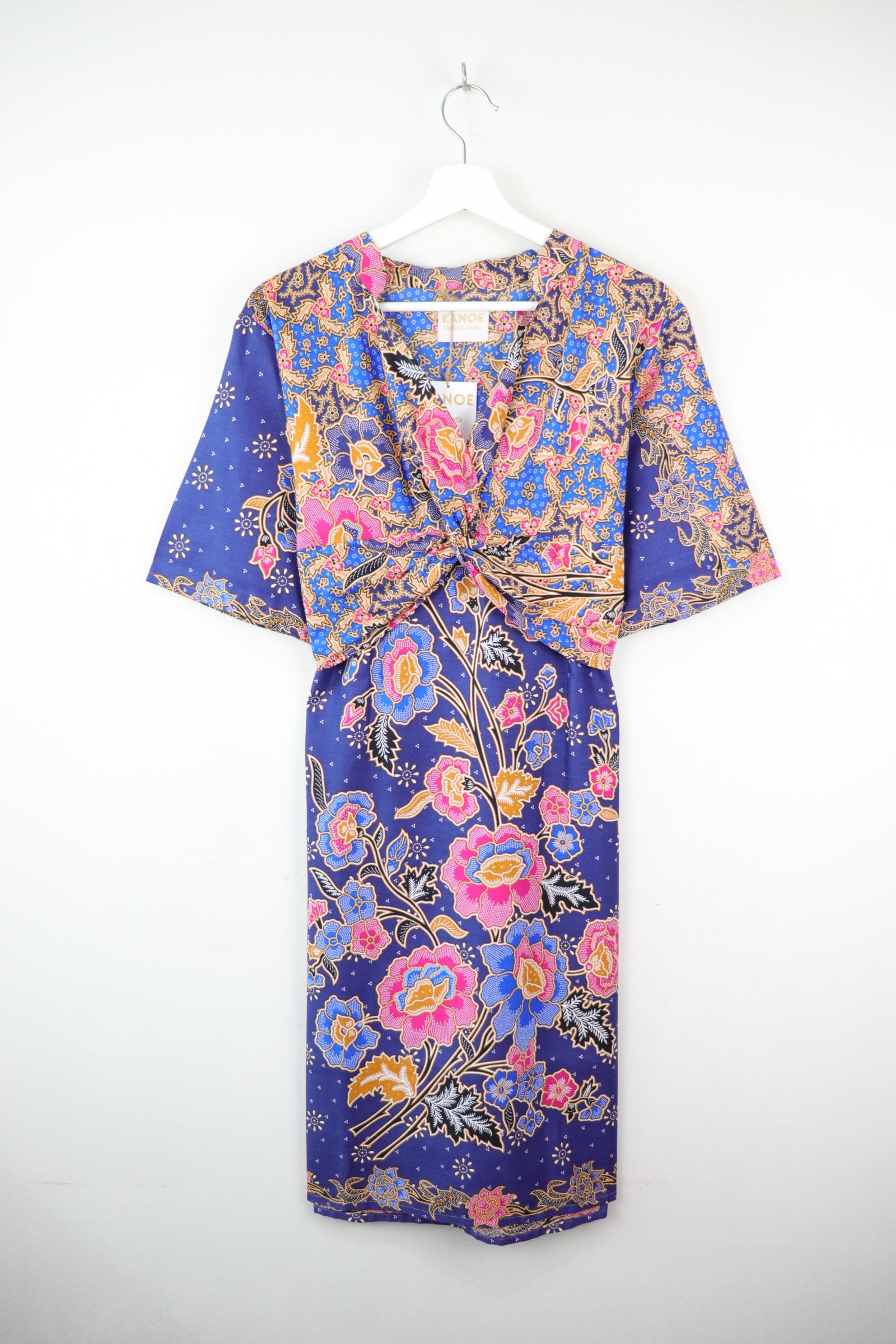 Twisted Front Dress w/ mandarin collar - Fei Noble