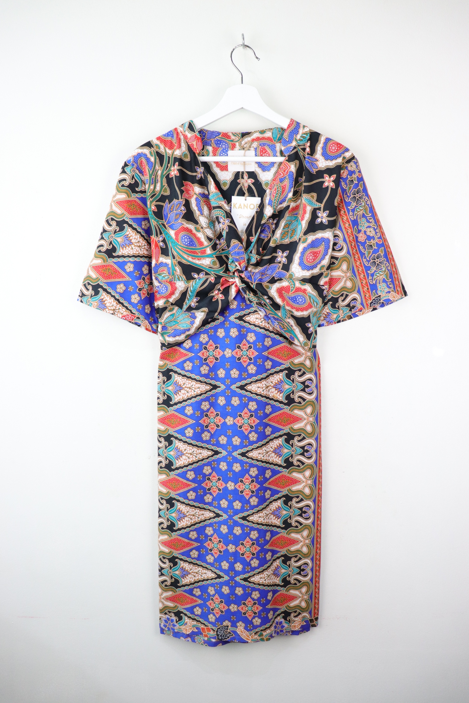 Twisted Front Dress w/ mandarin collar - Fei Lola