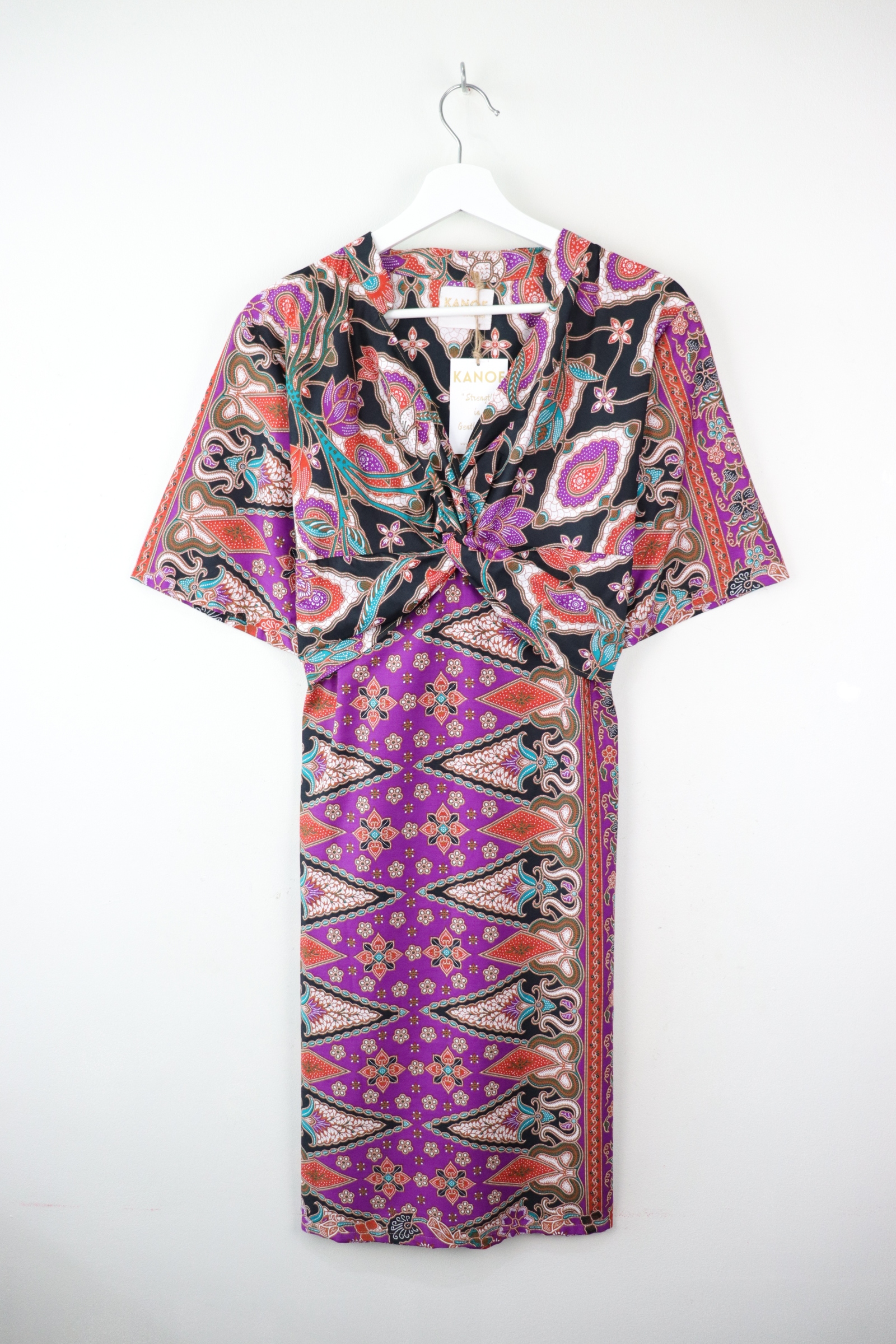 Twisted Front Dress w/ mandarin collar - Fei Kit