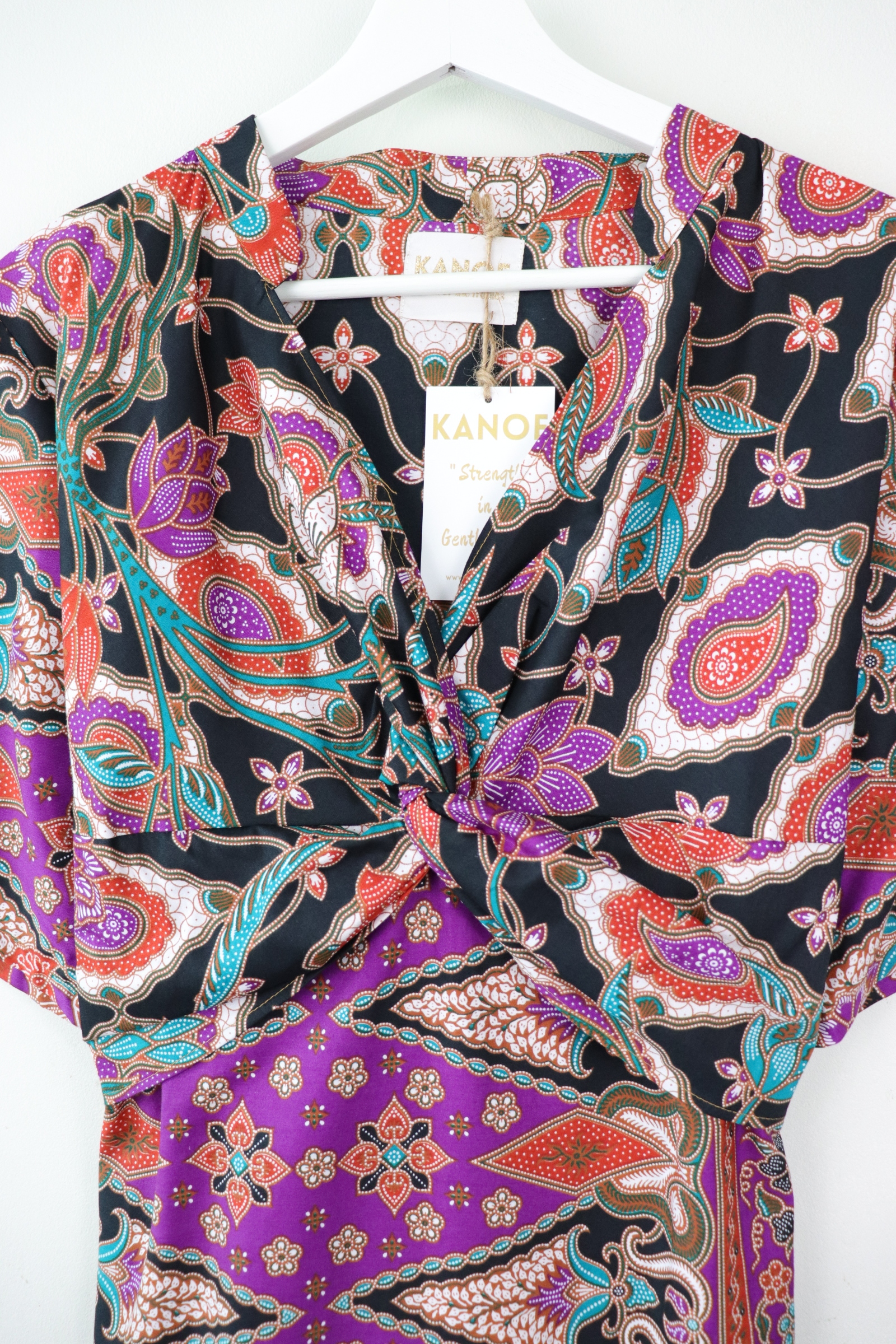 Twisted Front Dress w/ mandarin collar - Fei Kit