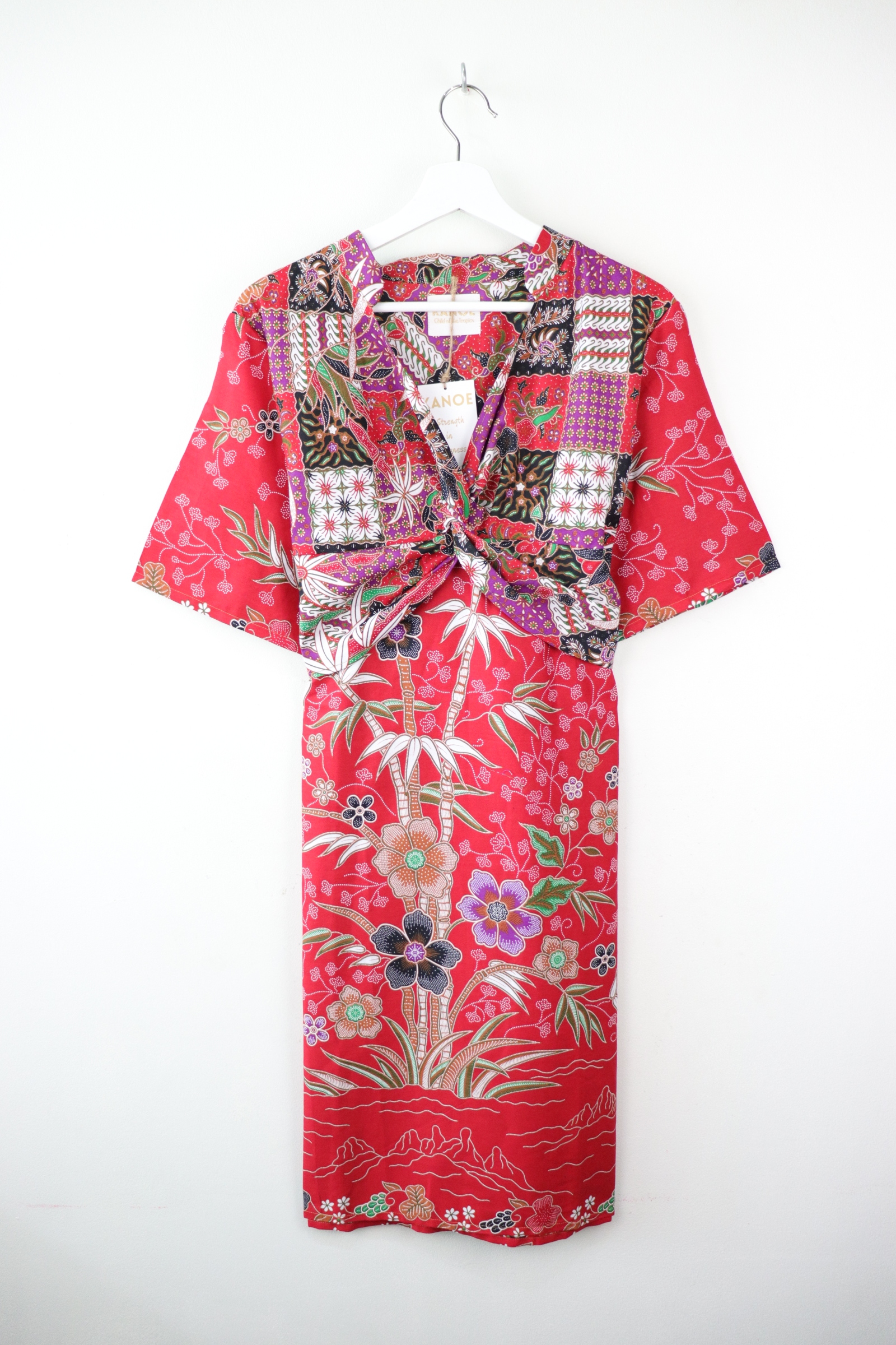 Twisted Front Dress w/ mandarin collar - Fei Grace