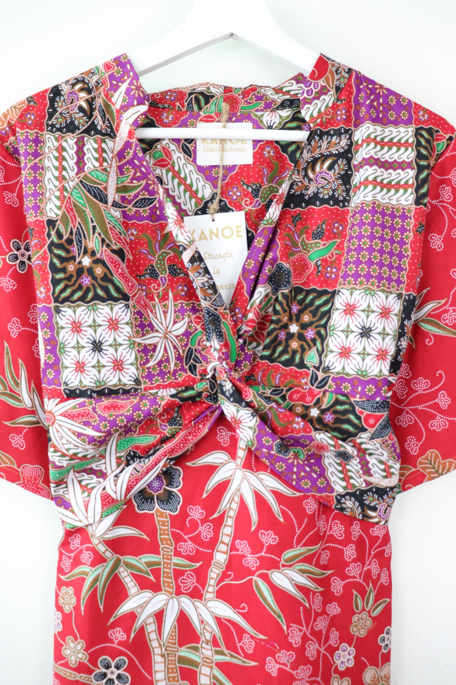 Twisted Front Dress w/ mandarin collar - Fei Grace