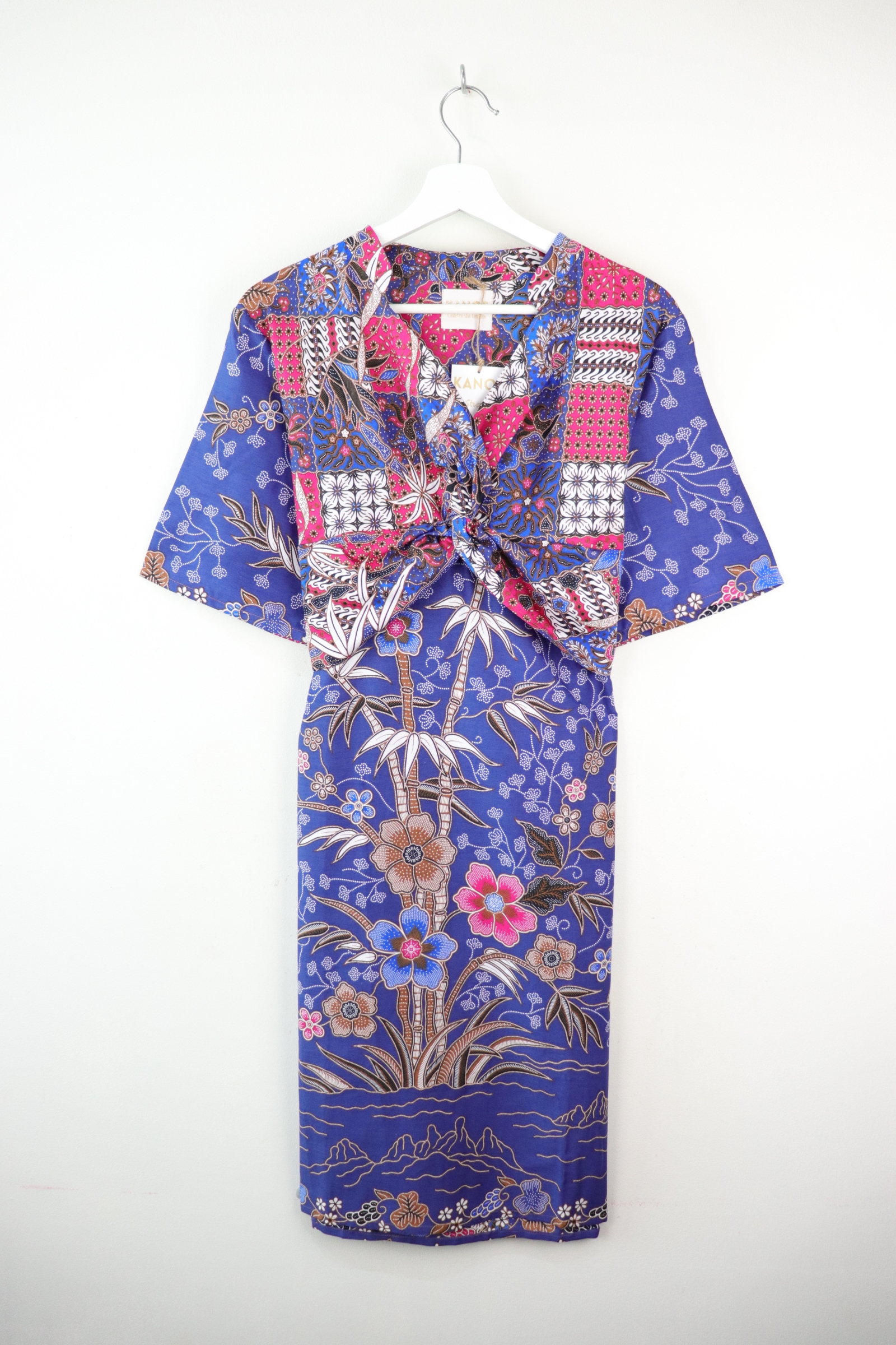 Twisted Front Dress w/ mandarin collar - Fei Maci