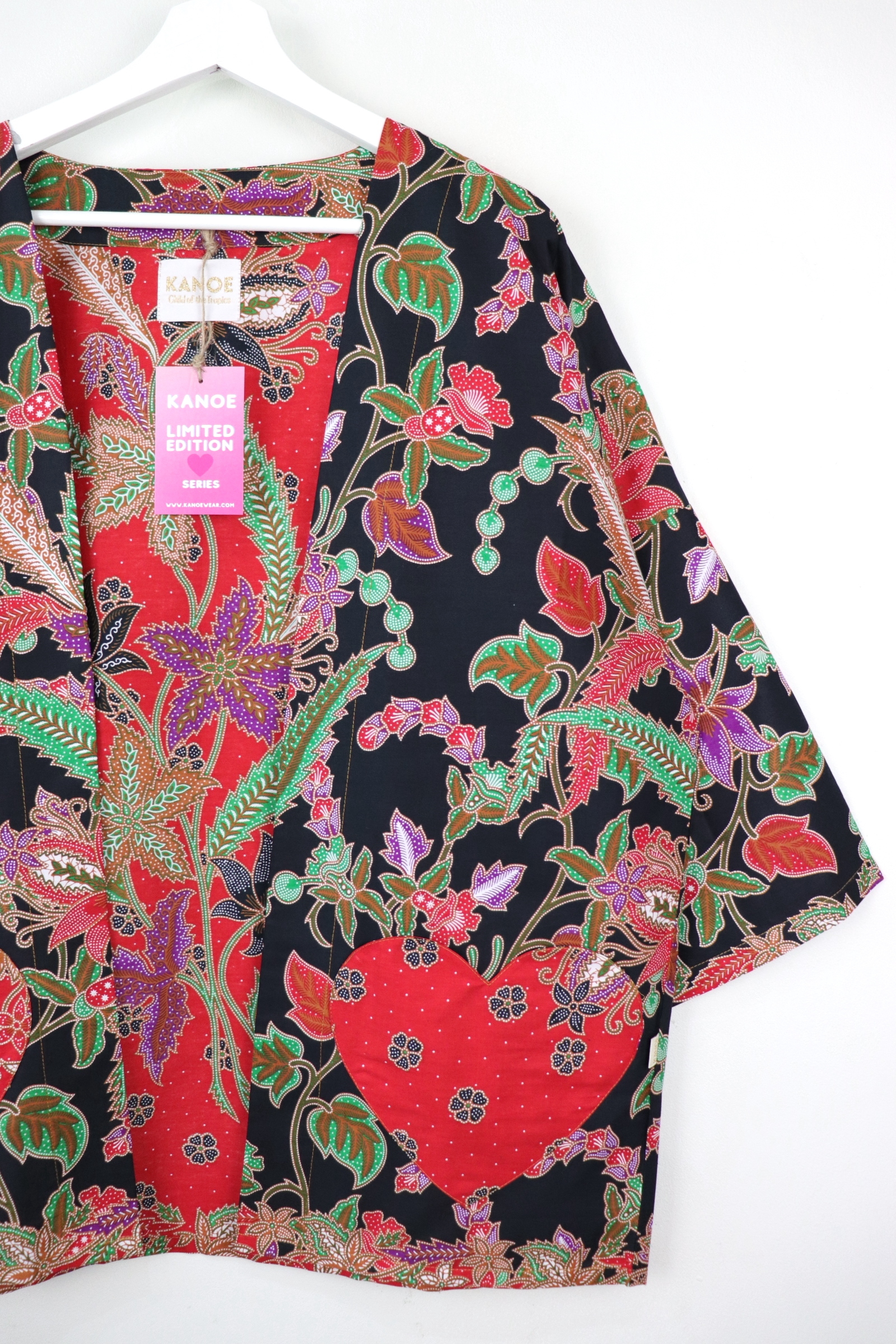 Kimono Basic Heart Pockets - Watermelon Sugar