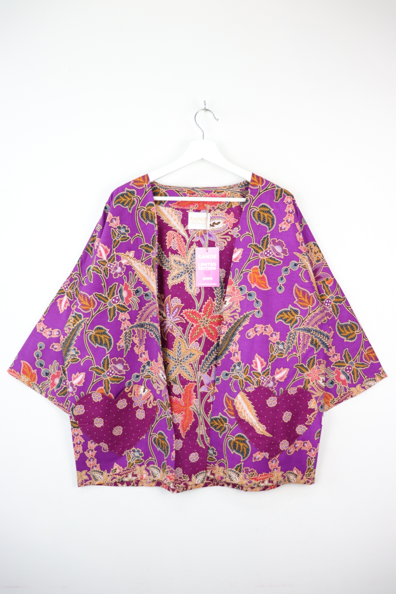 Kimono Basic Heart Pockets - Lavender Sparkles