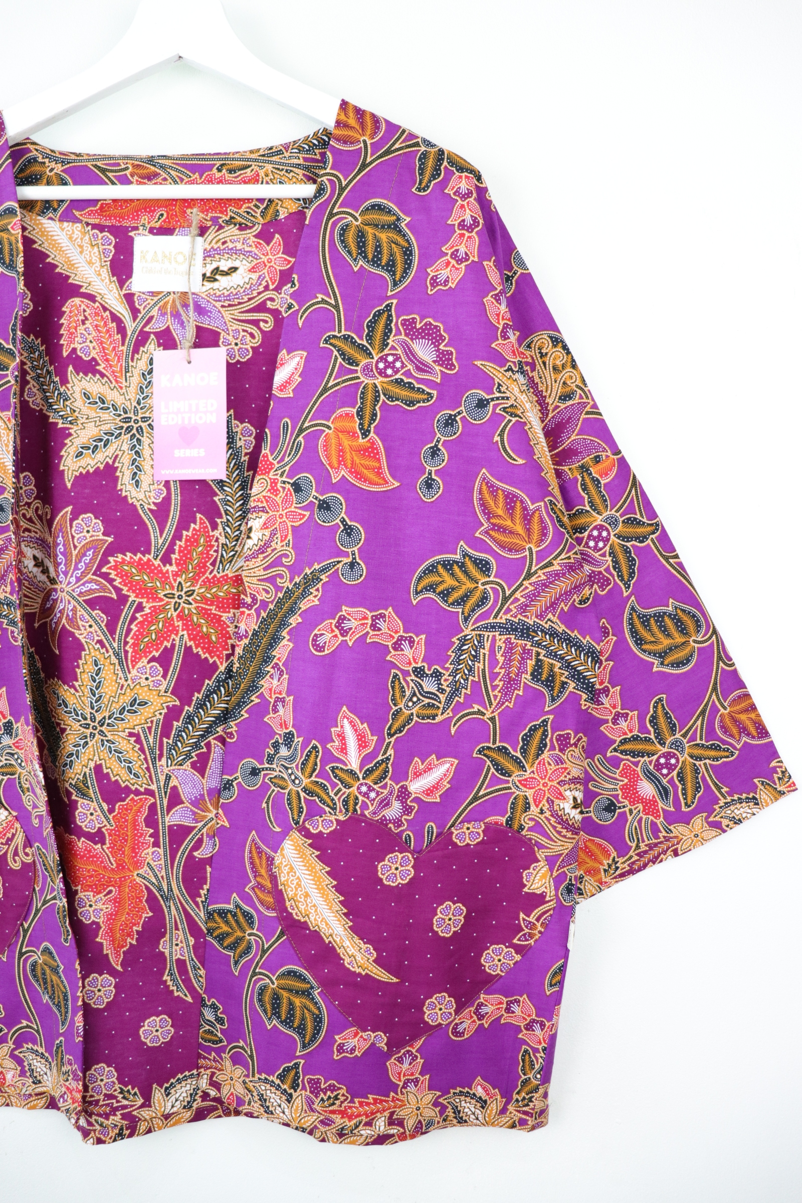 Kimono Basic Heart Pockets - Lavender Sparkles