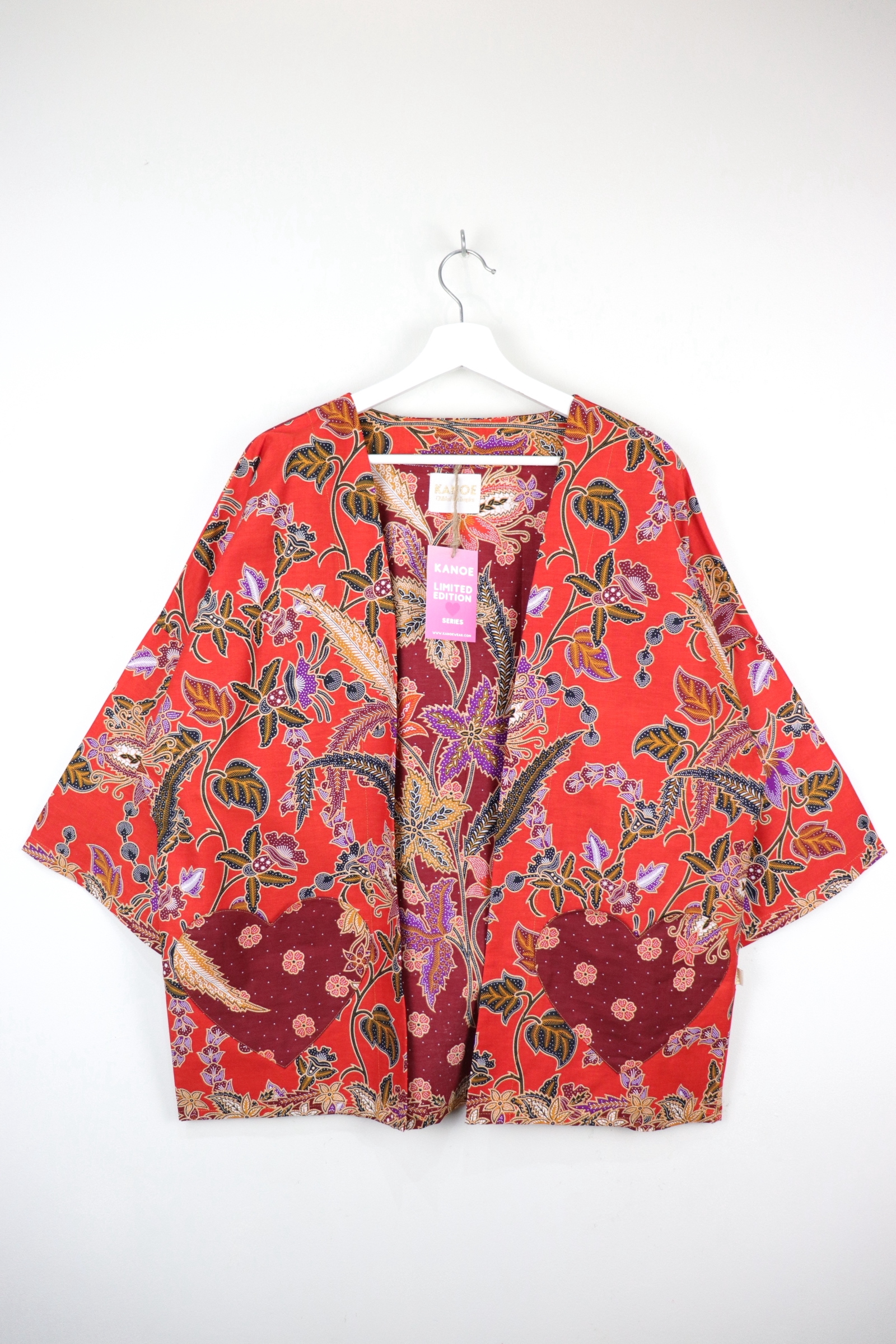 Kimono Basic Heart Pockets - Flutter Love