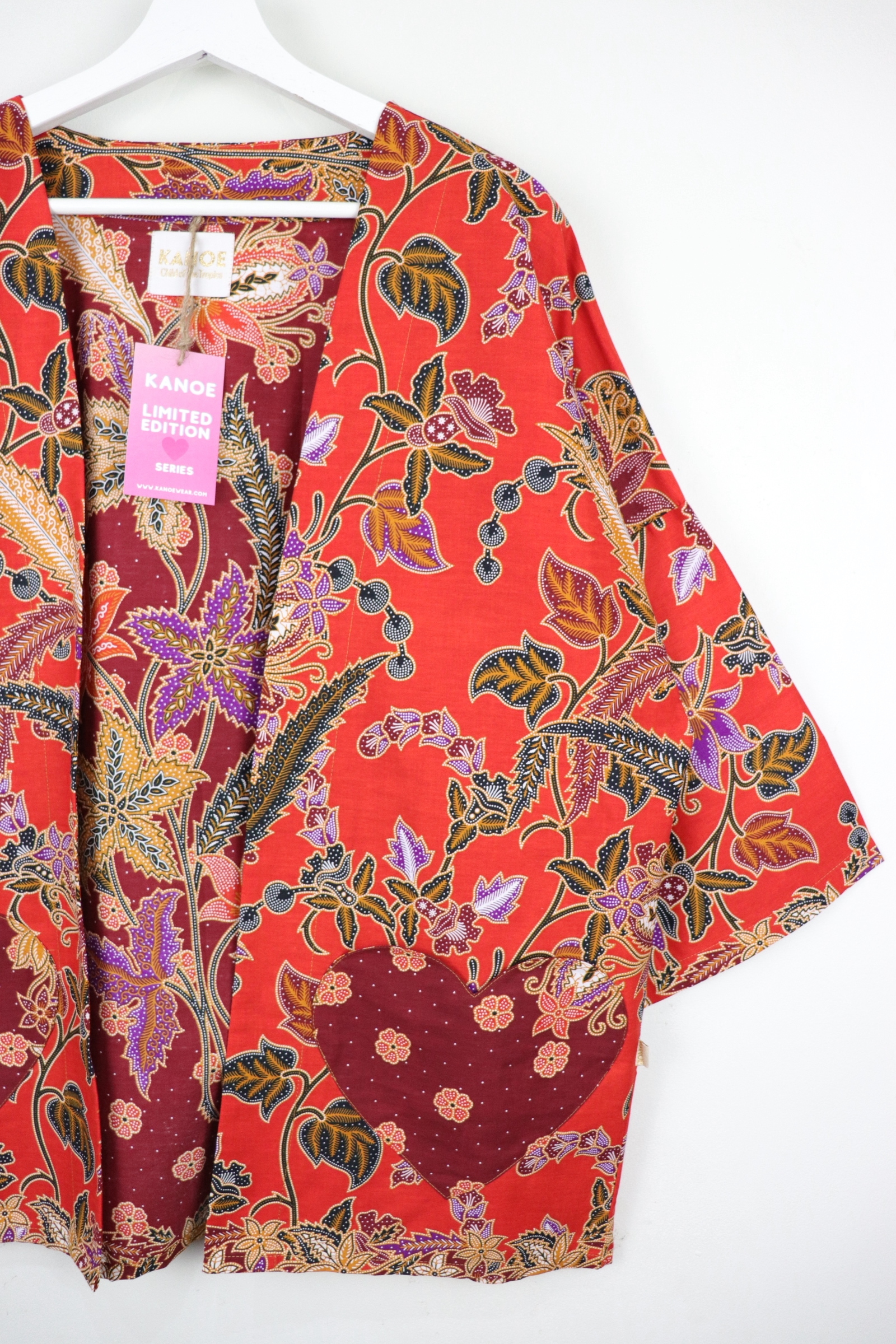 Kimono Basic Heart Pockets - Flutter Love