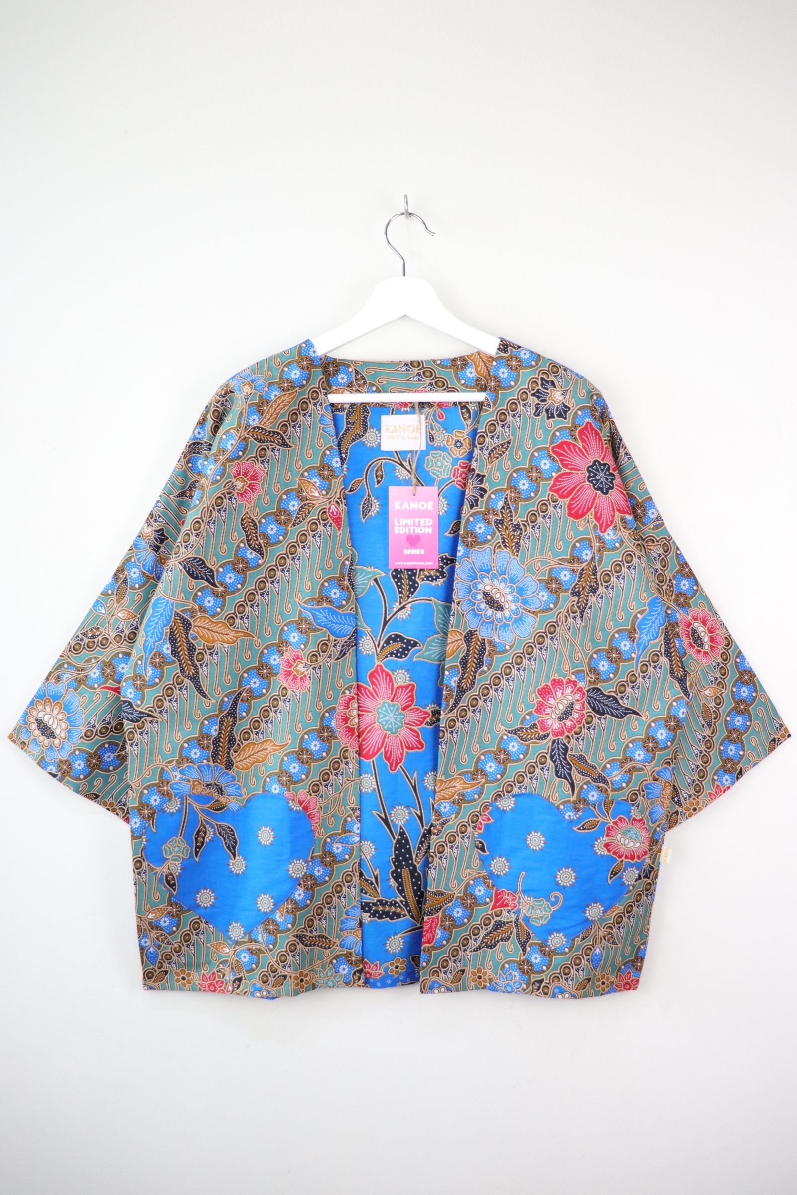 Kimono Basic Heart Pockets - Tropical Bloom