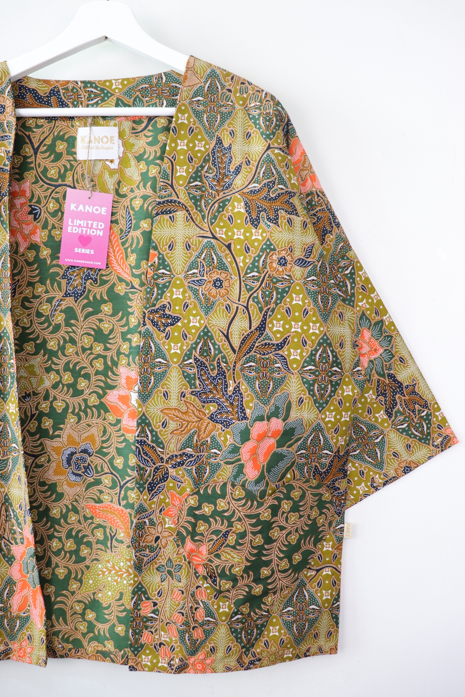 Kimono Basic Heart Pockets - Lime Light