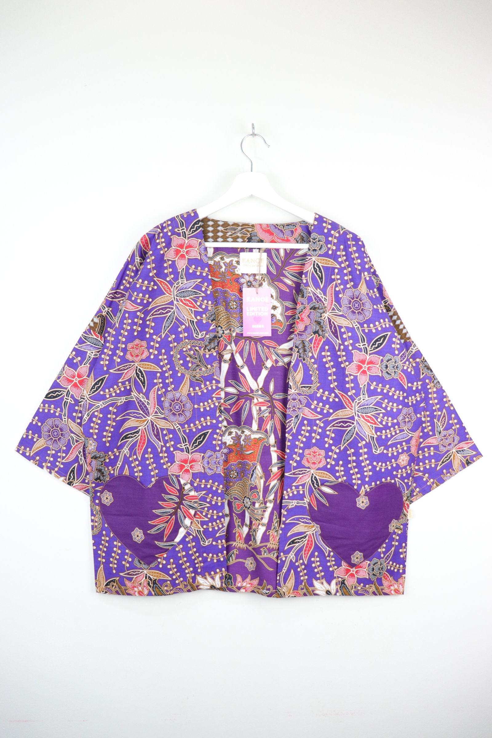 Kimono Basic Heart Pockets - Perky Purple