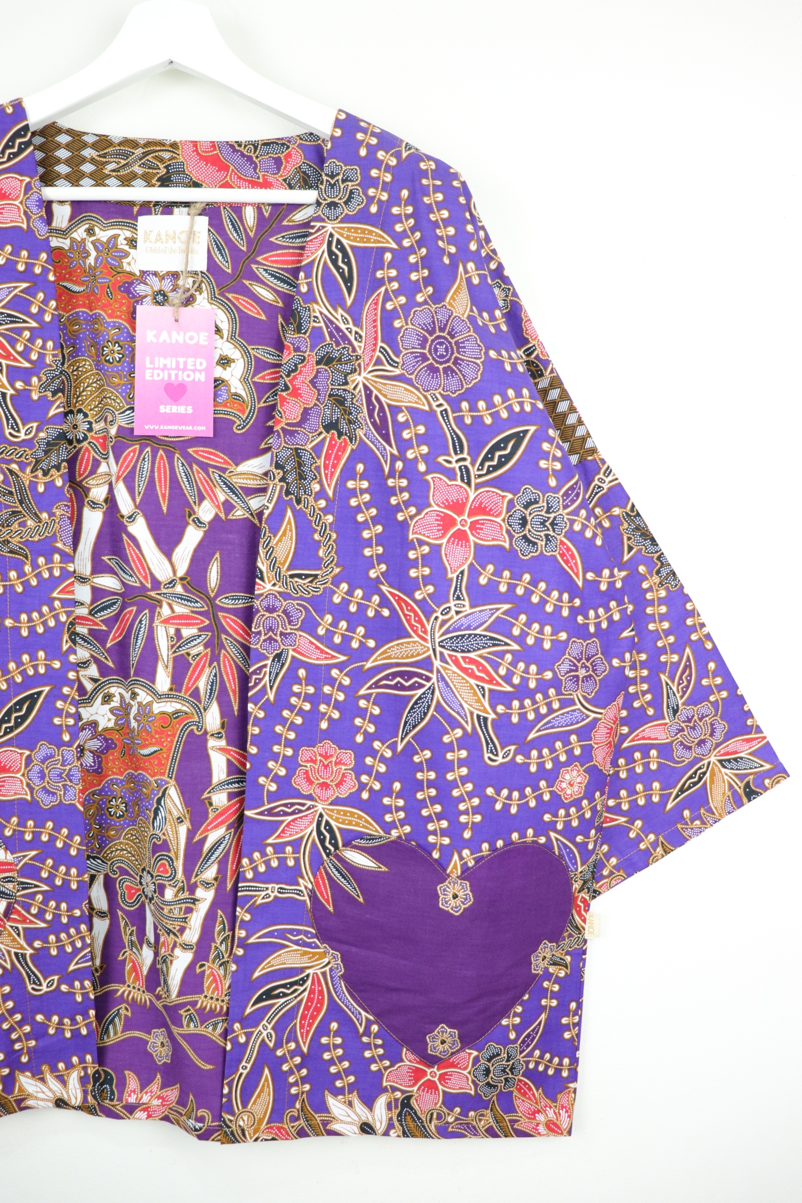 Kimono Basic Heart Pockets - Perky Purple