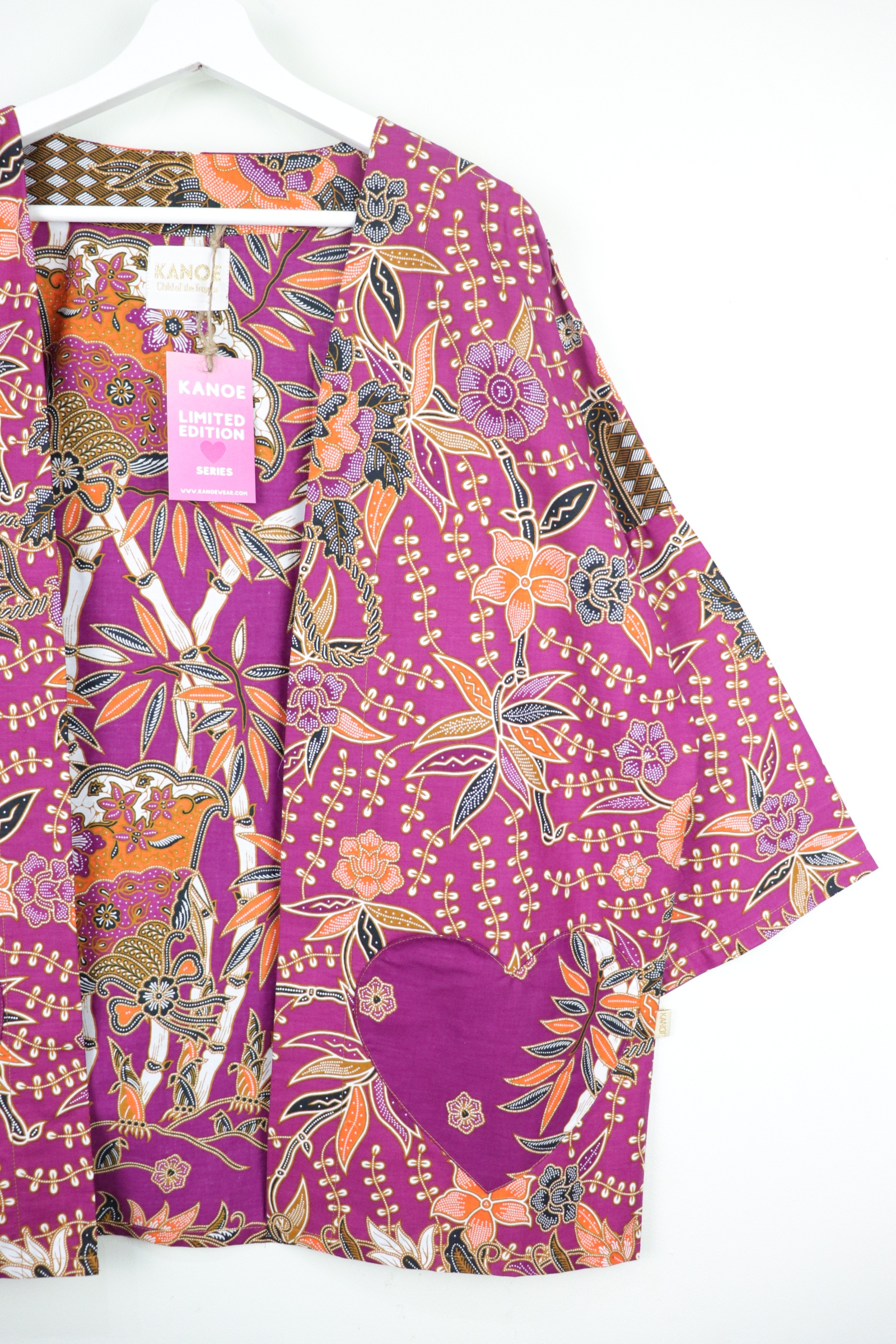 Kimono Basic Heart Pockets - Rosemary Delight