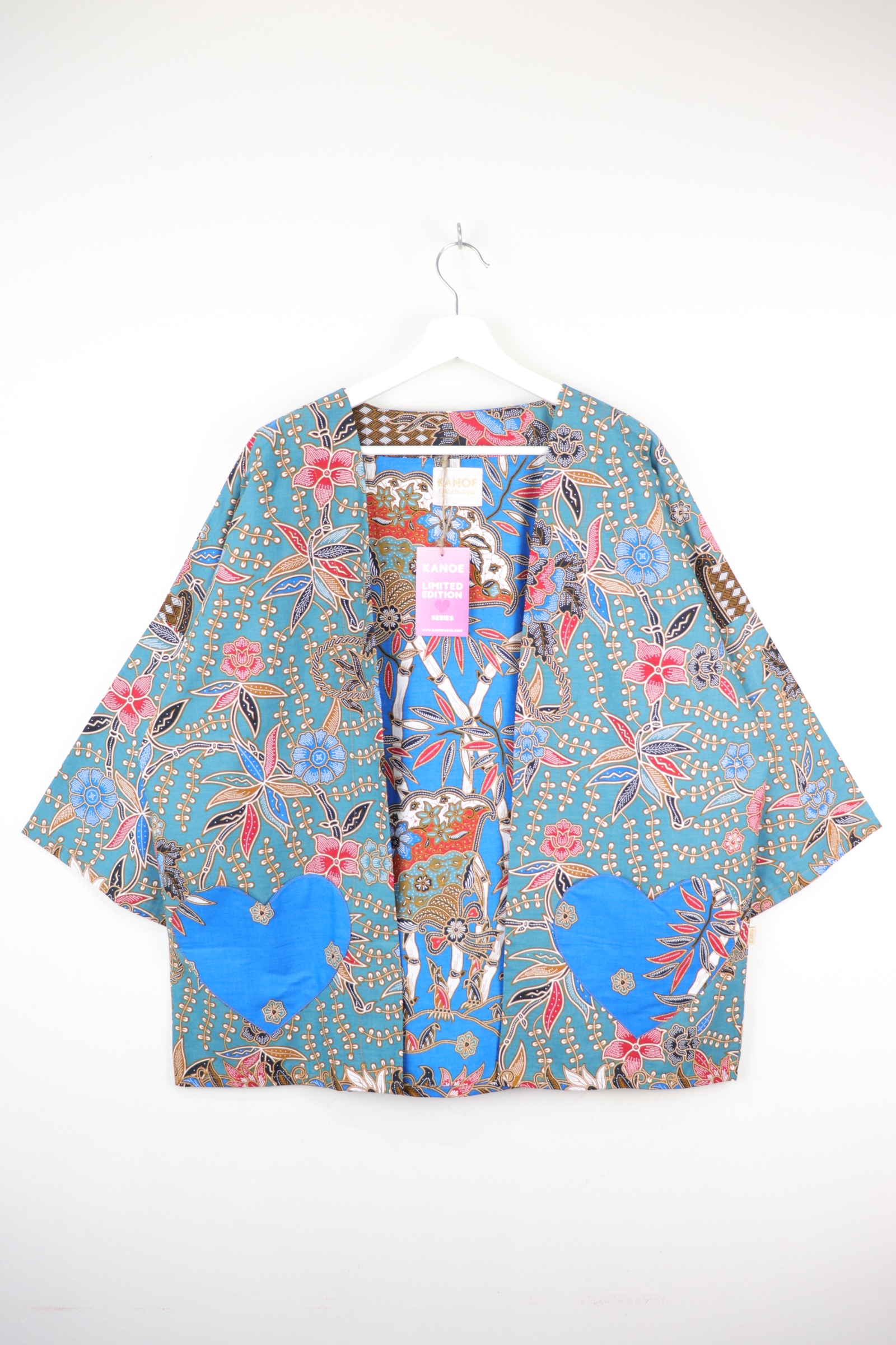 Kimono Basic Heart Pockets - Sky Crystal