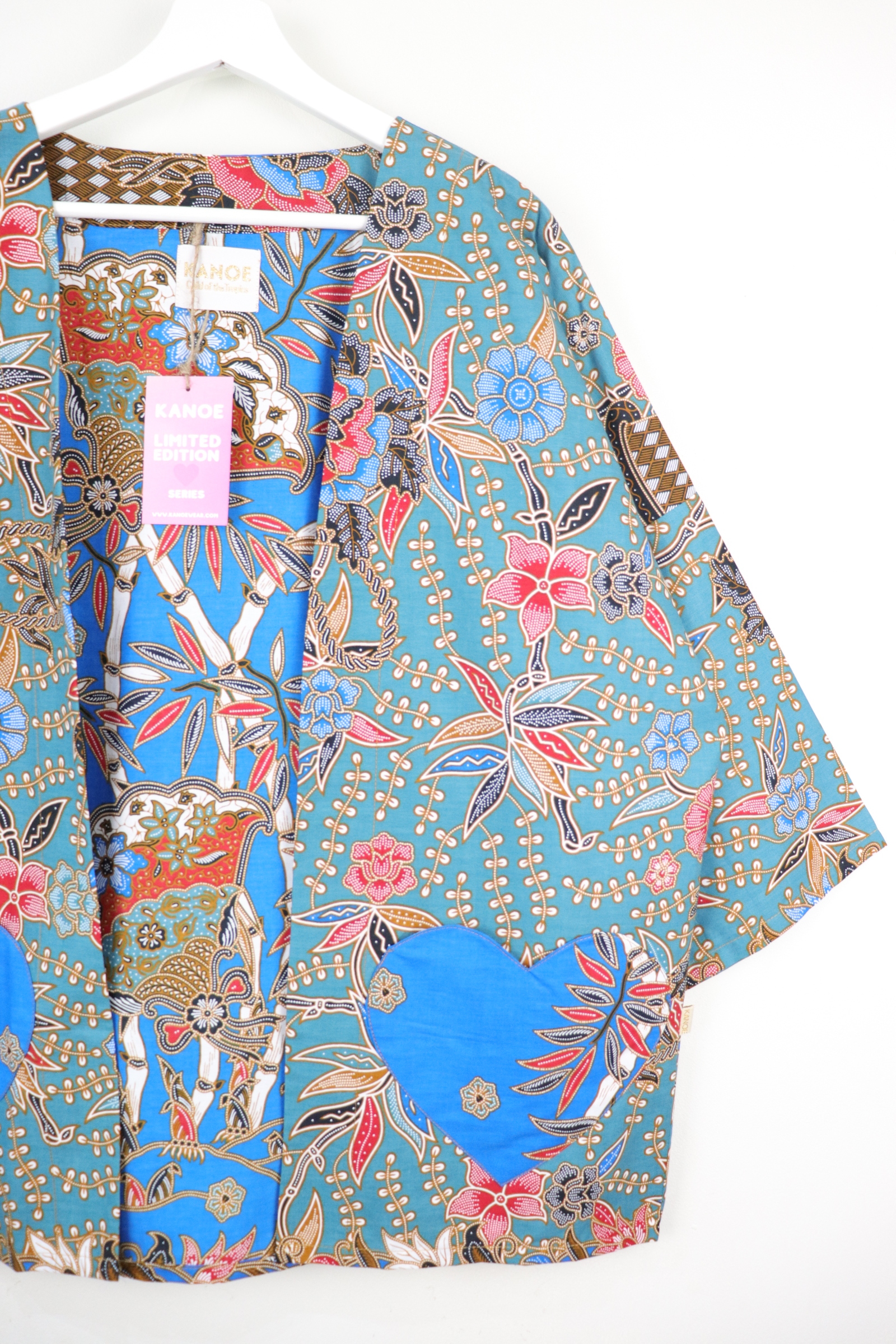 Kimono Basic Heart Pockets - Sky Crystal