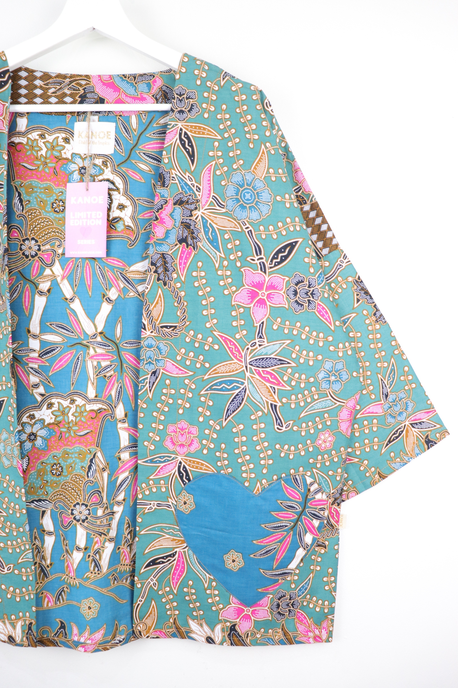 Kimono Basic Heart Pockets - Summer Clear