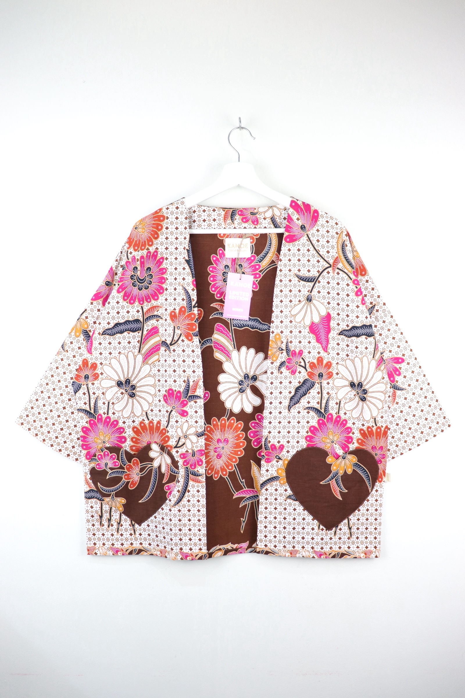 Kimono Basic Heart Pockets - Rose Shimmer