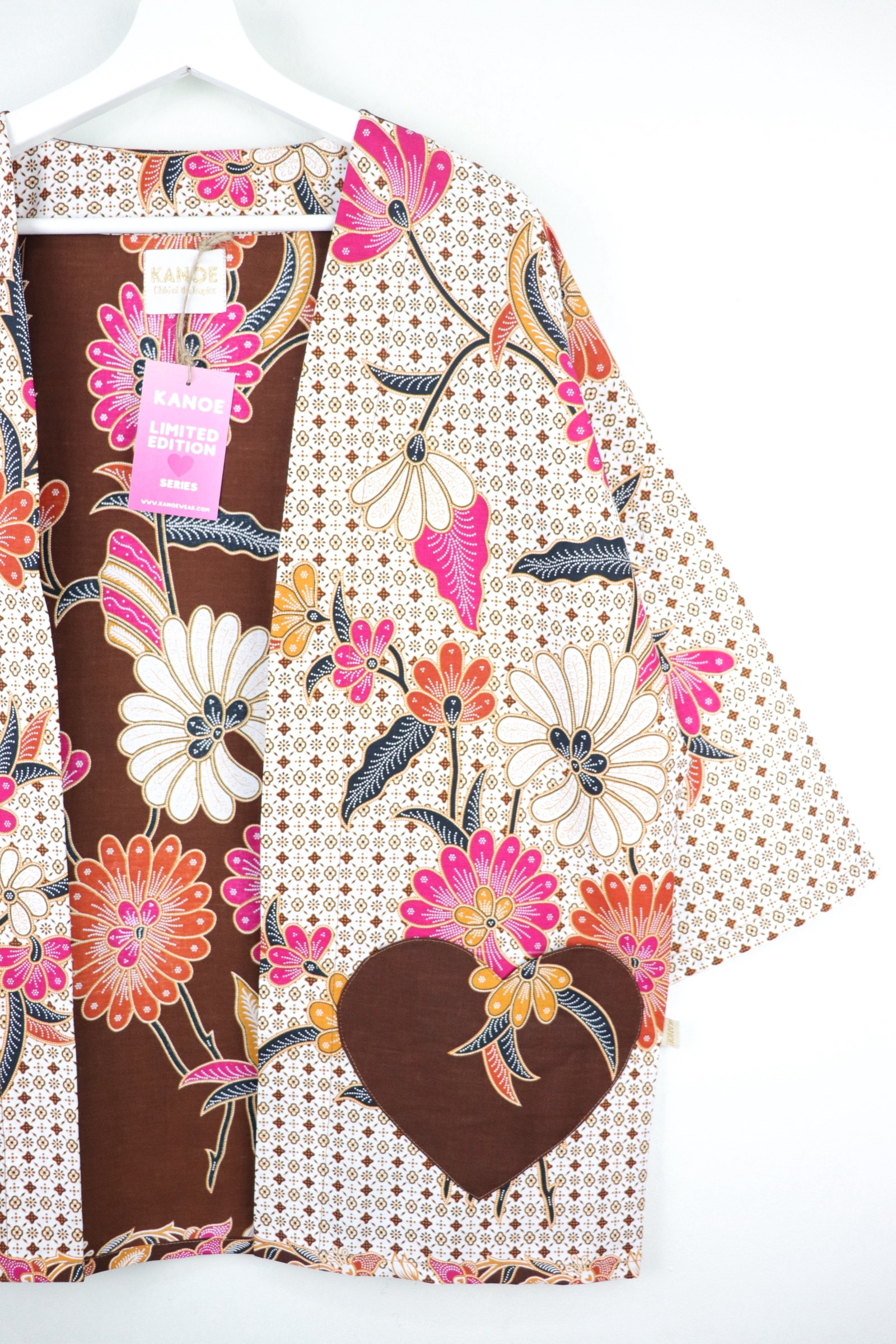 Kimono Basic Heart Pockets - Rose Shimmer