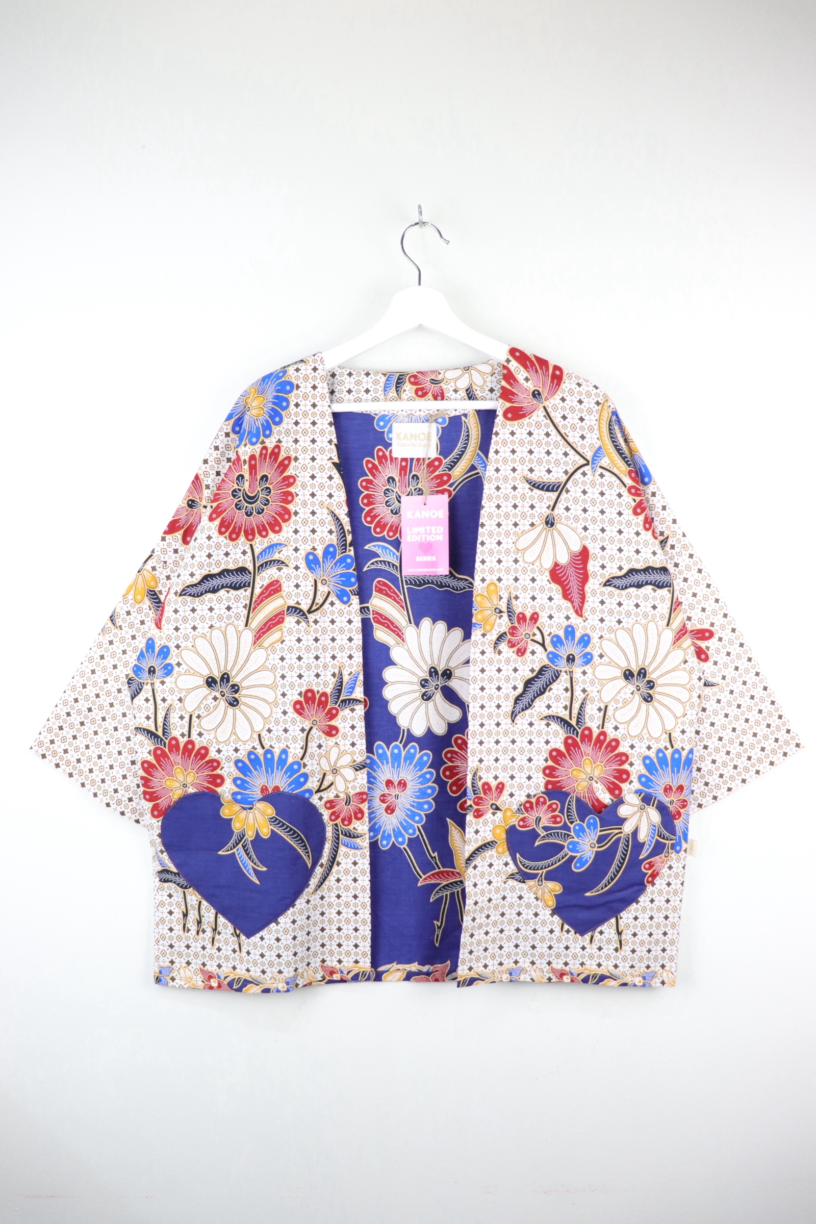 Kimono Basic Heart Pockets - Nightfall Blue