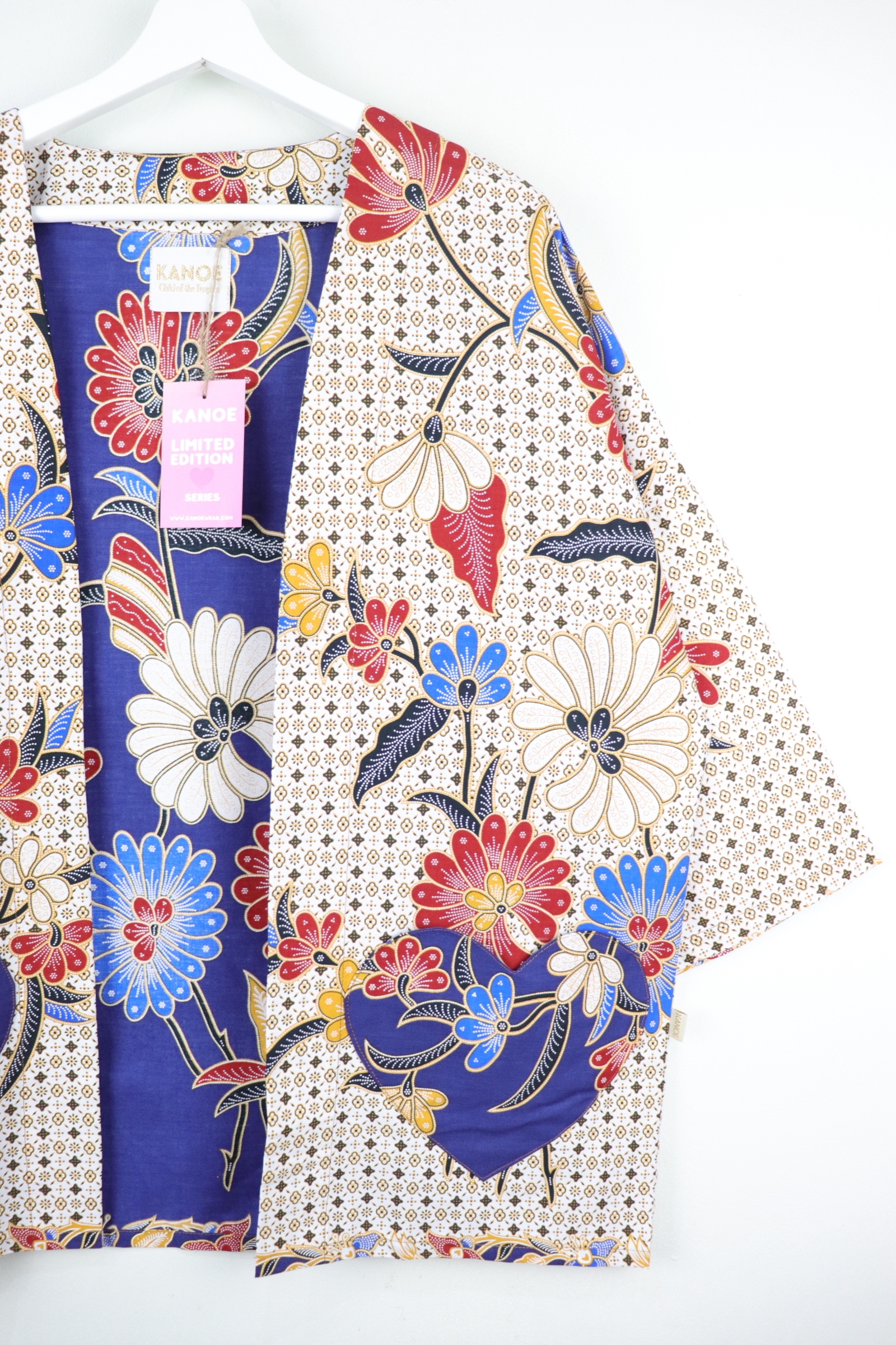 Kimono Basic Heart Pockets - Nightfall Blue
