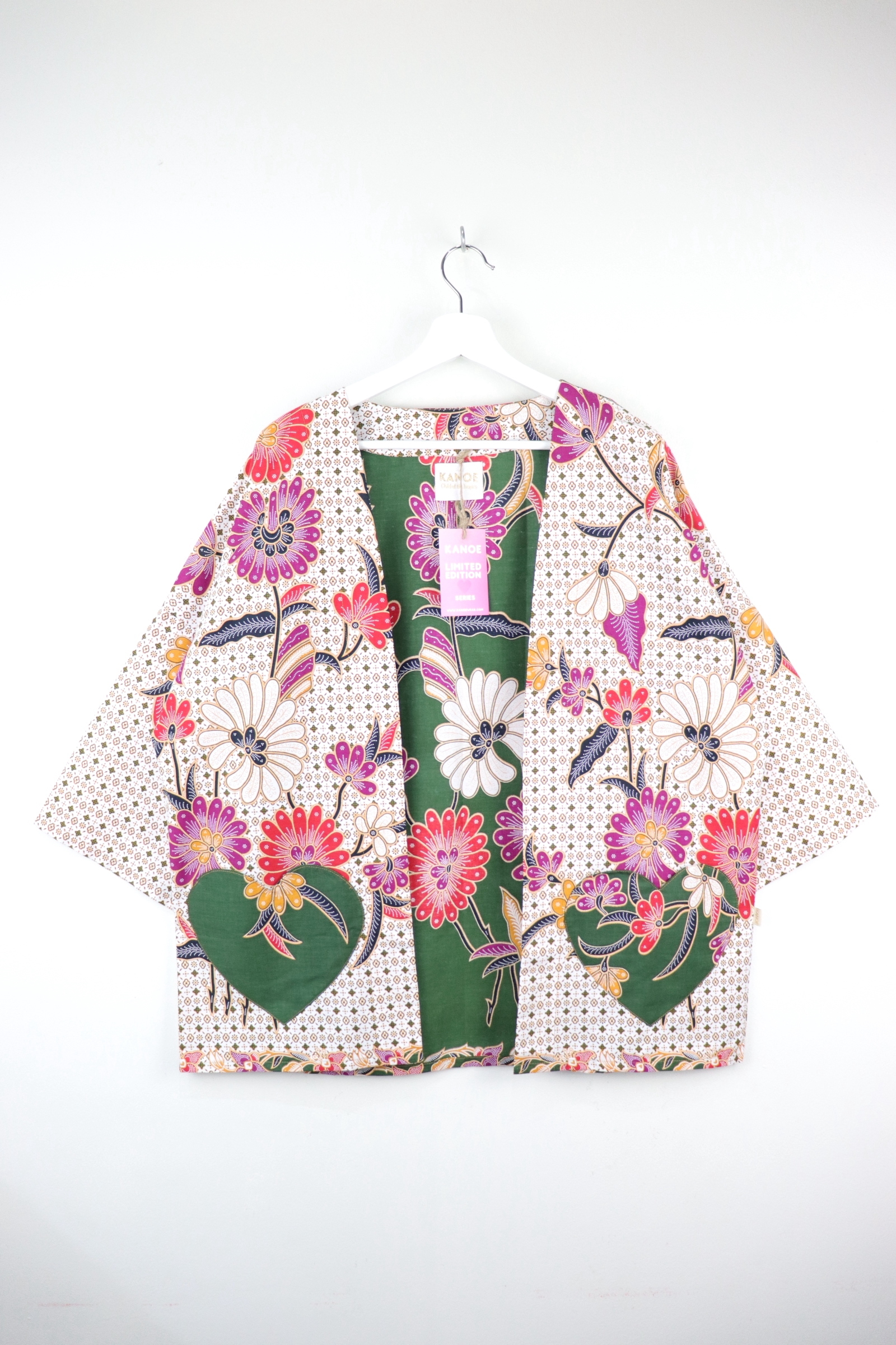 Kimono Basic Heart Pockets - Tree Hugger