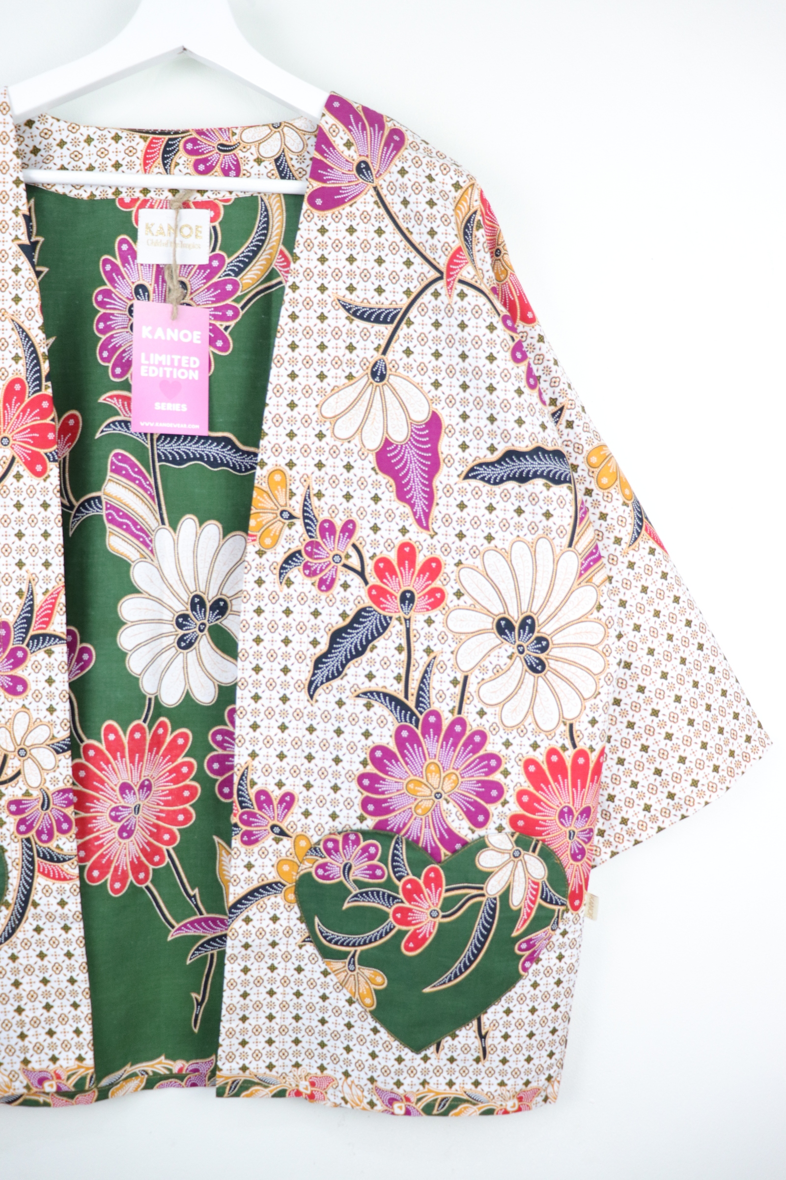 Kimono Basic Heart Pockets - Tree Hugger
