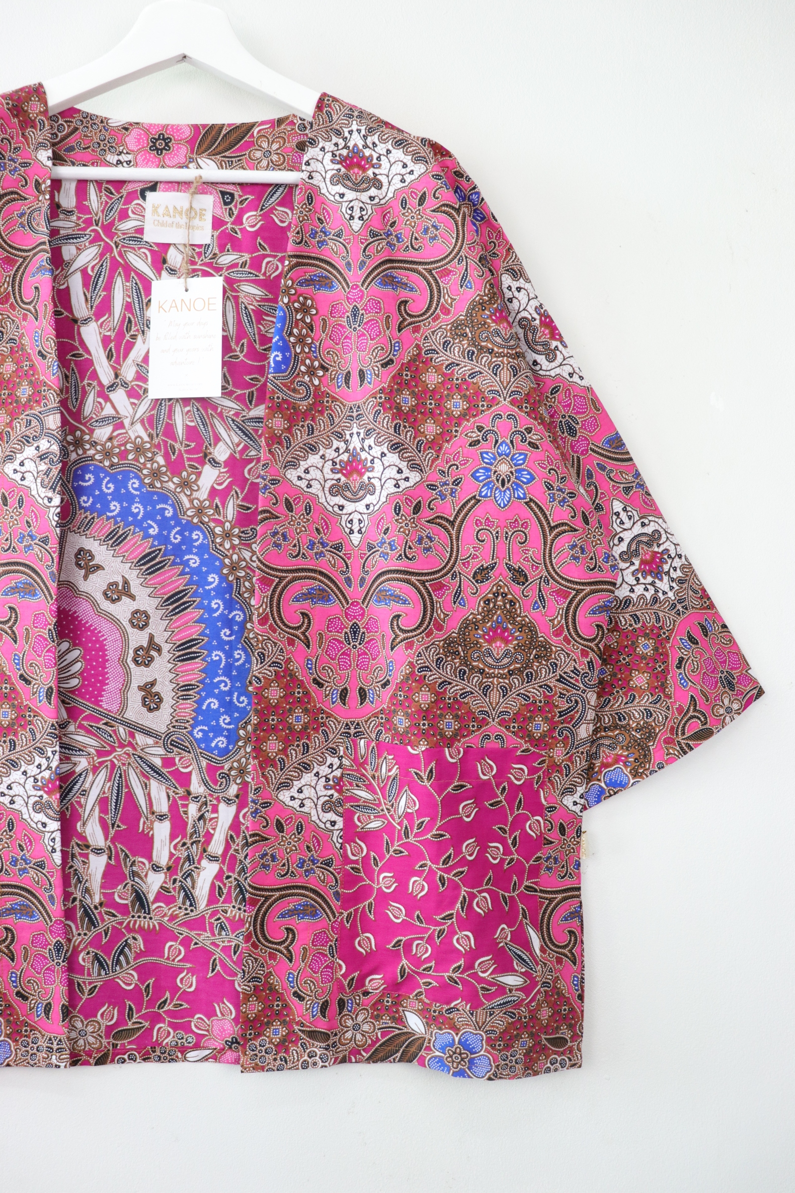 Batik Kimono Basic - Berry Blush
