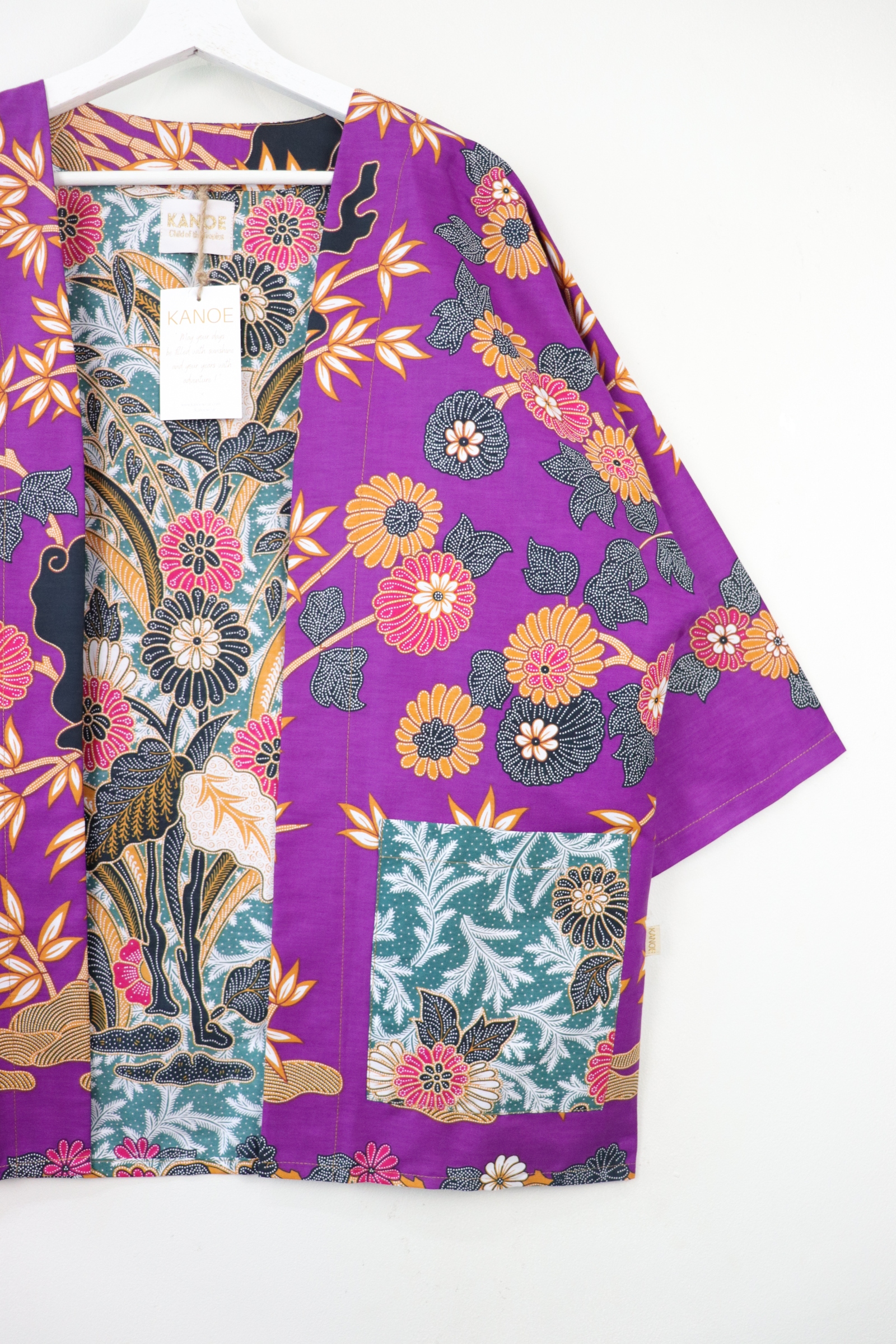 Batik Kimono Basic - Grape Kiss