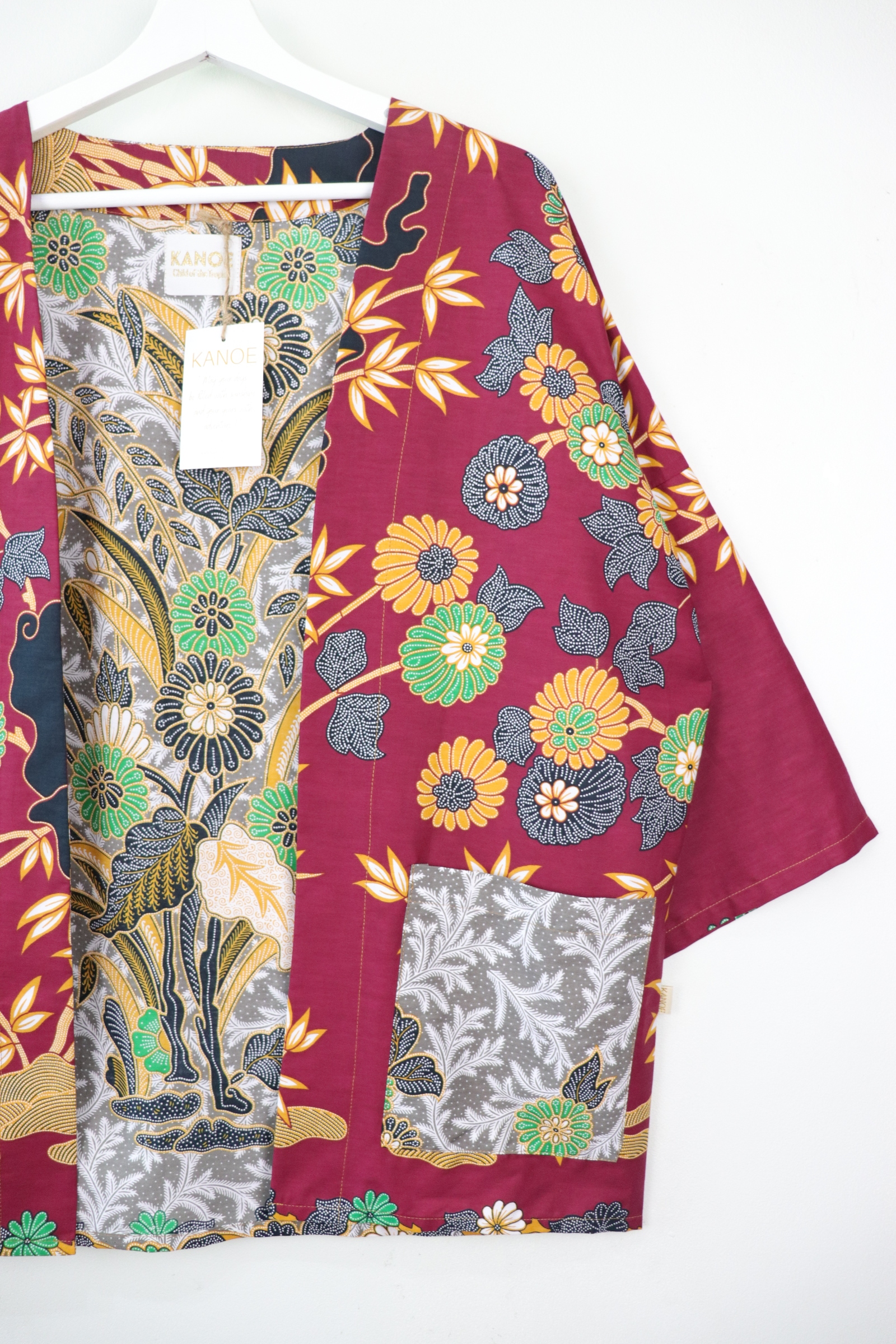 Batik Kimono Basic - Cranberry Pie