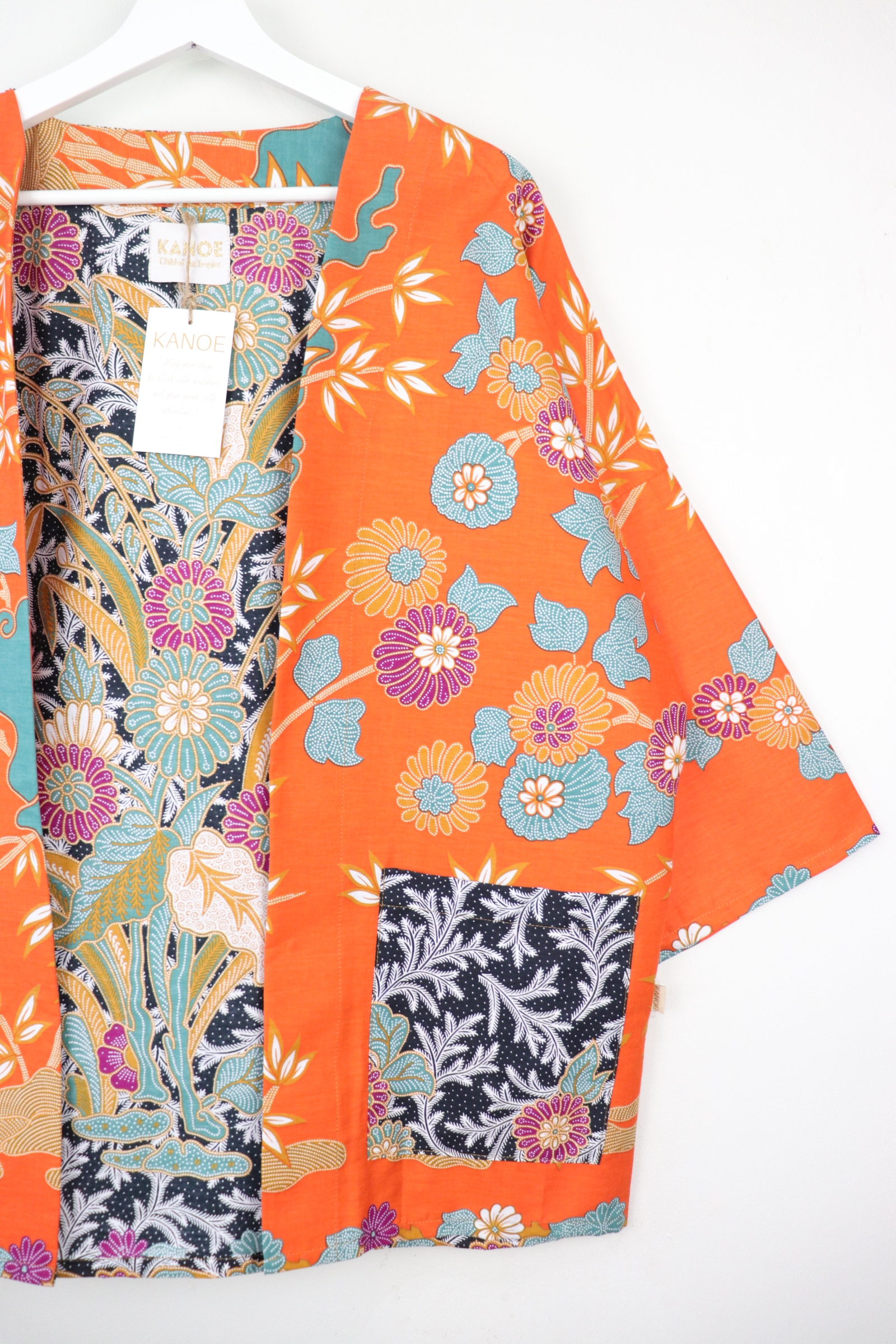 Batik Kimono Basic - Pumpkin Butter
