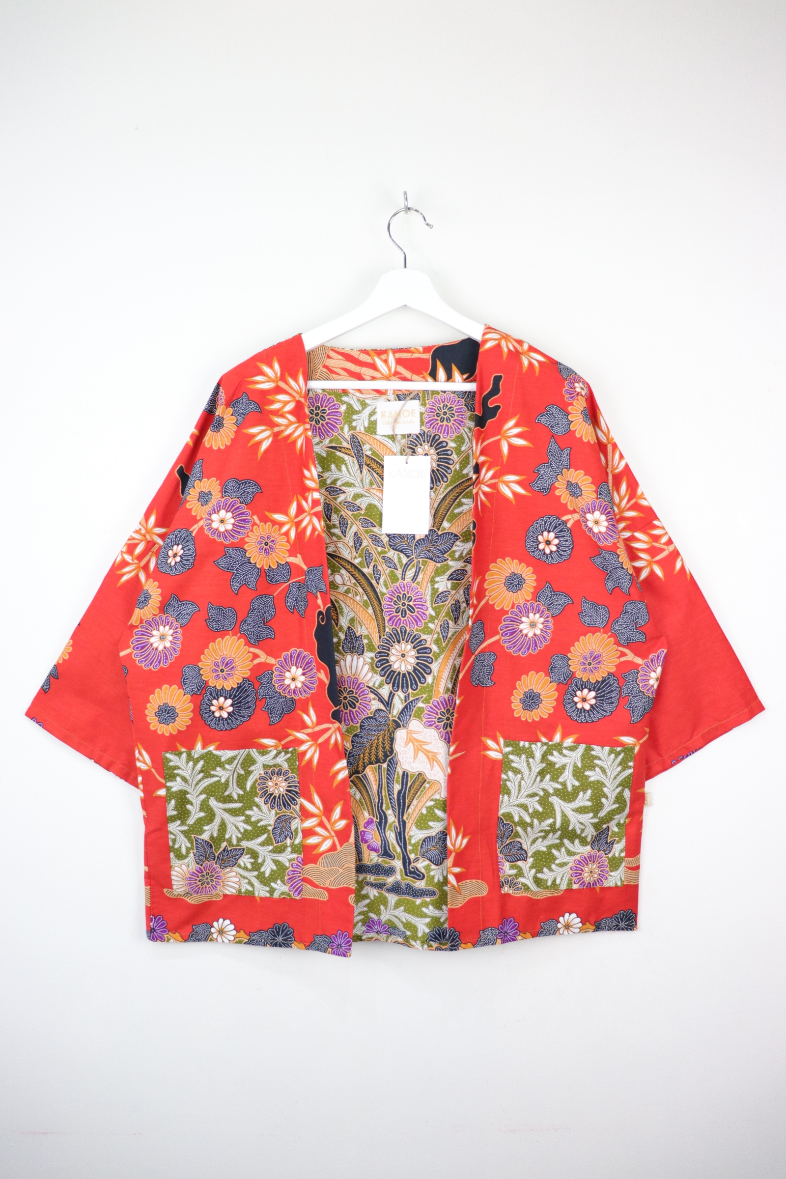 Batik Kimono Basic - Cherry Tomato