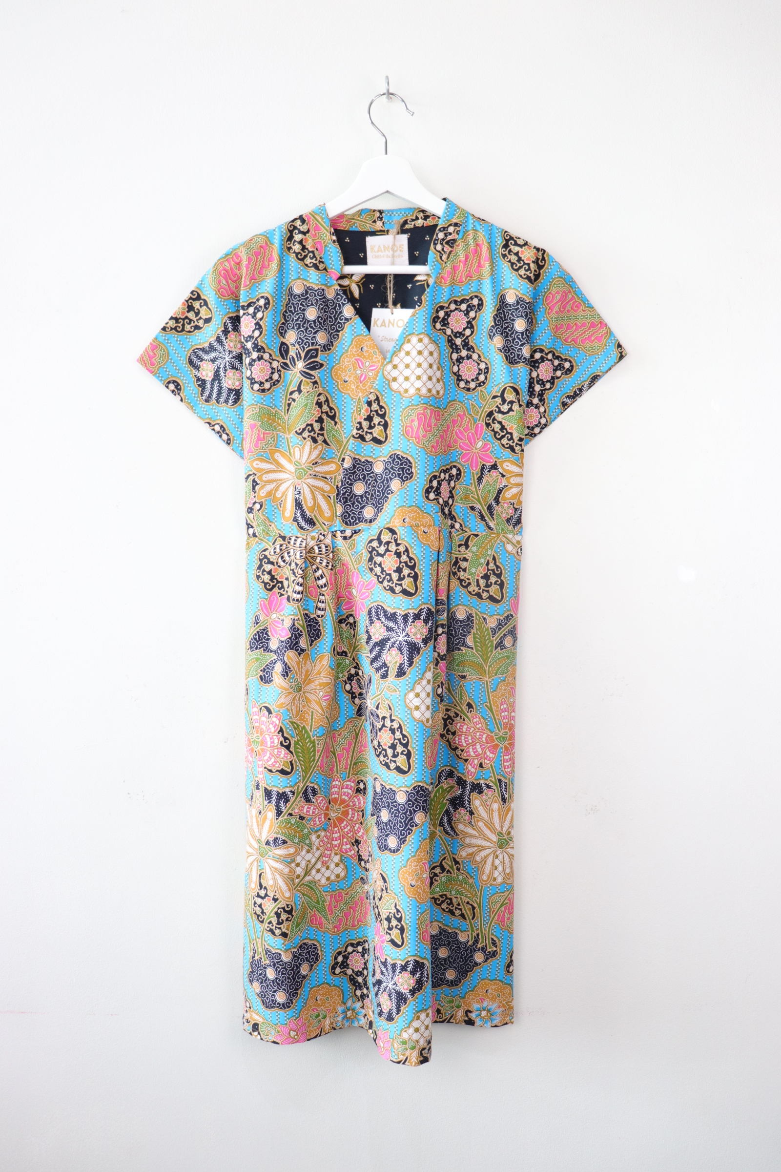 Kimono wrap dress w/ mandarin collar - Blissful Breeze