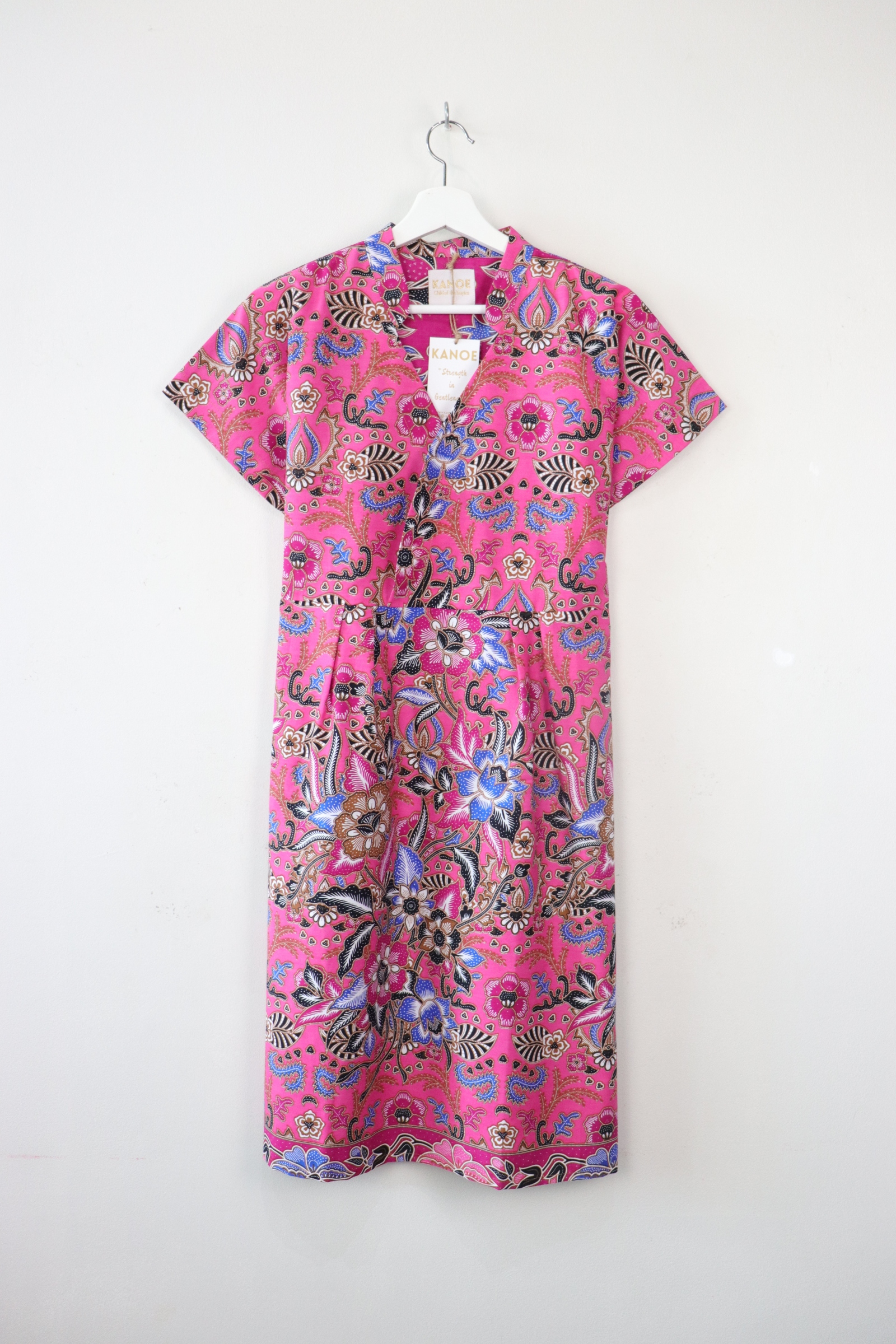 Kimono wrap dress w/ mandarin collar - Loving Lily