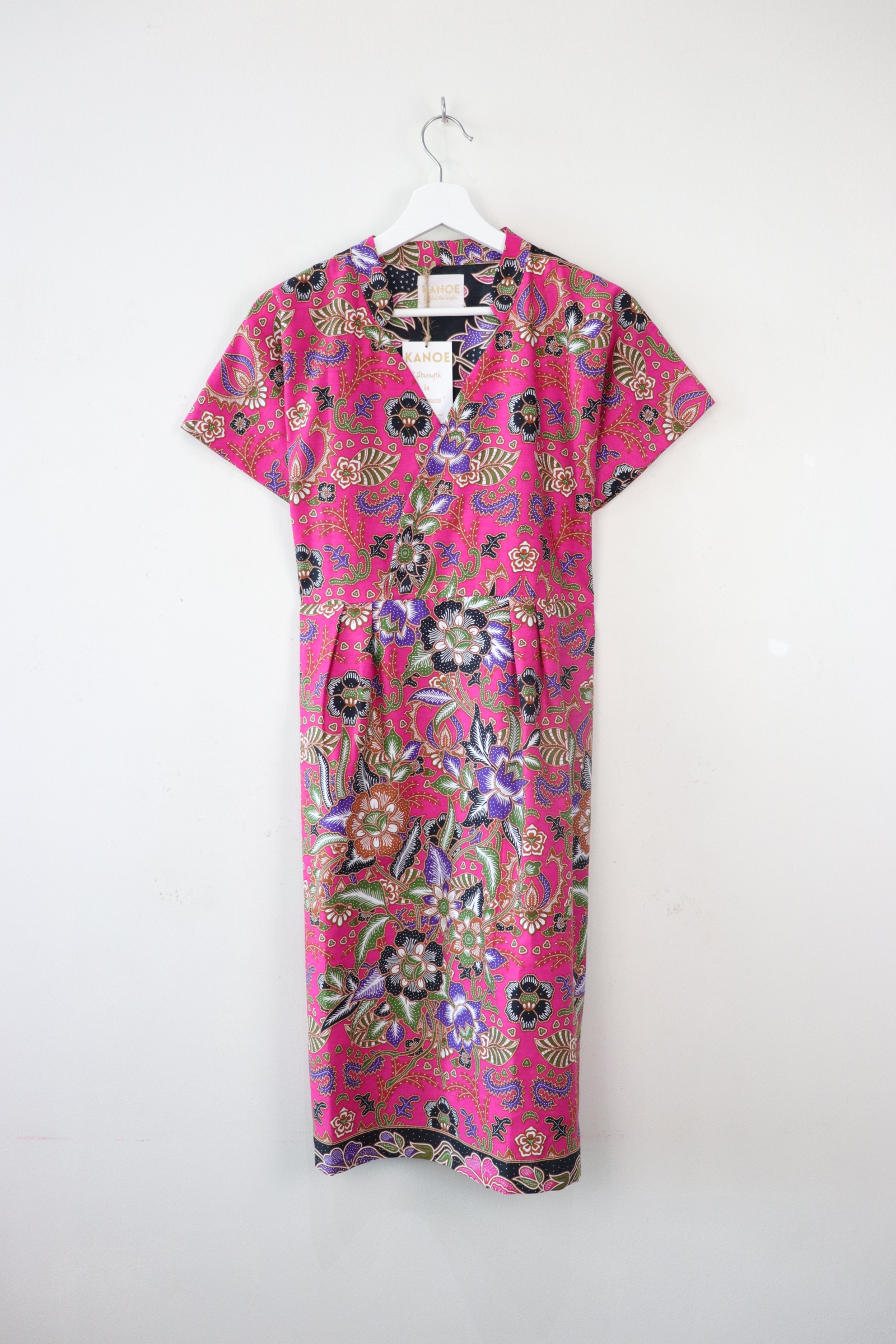 Kimono wrap dress w/ mandarin collar - Blooming Bella