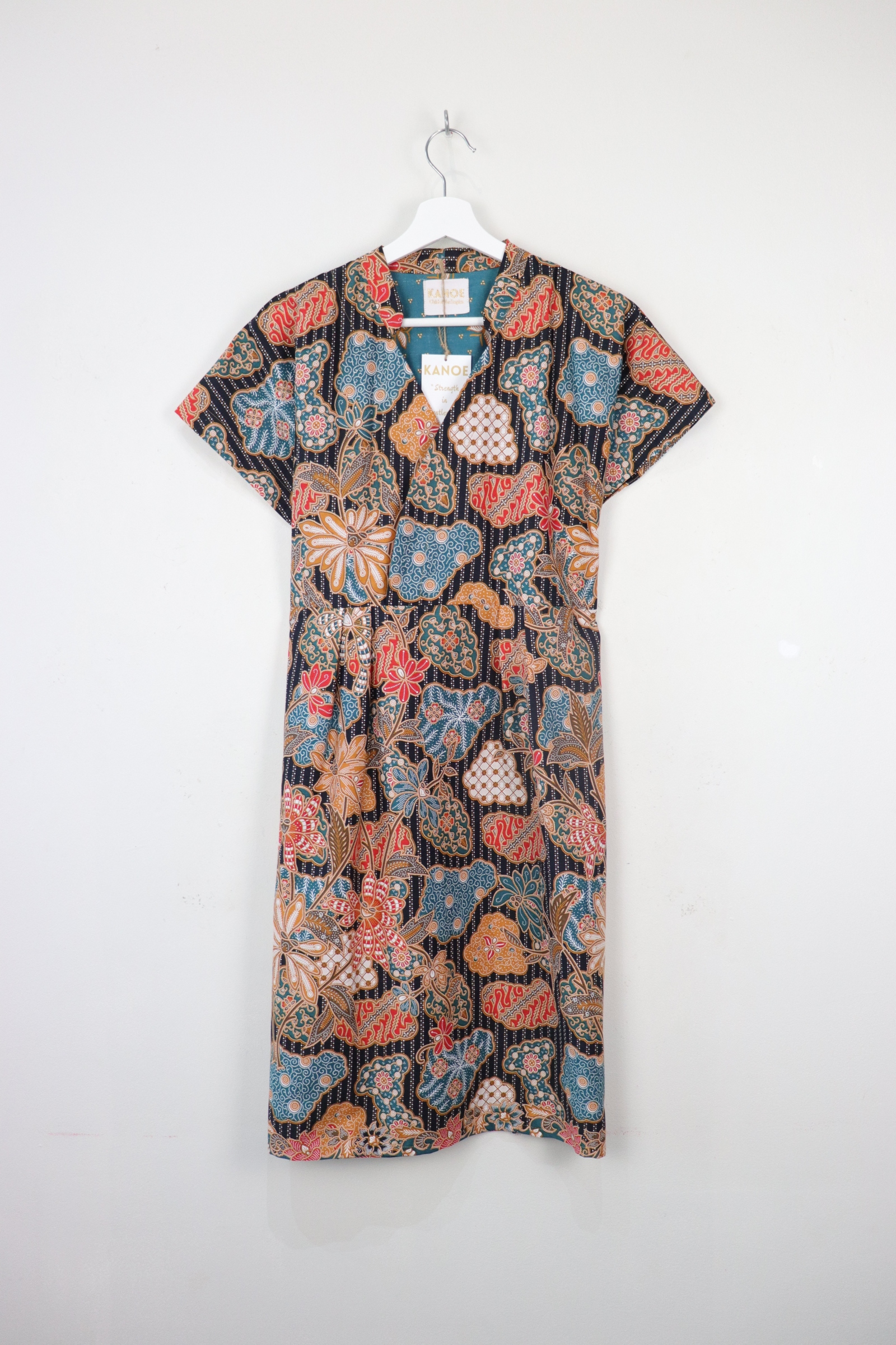 Kimono wrap dress w/ mandarin collar - Fortune Future