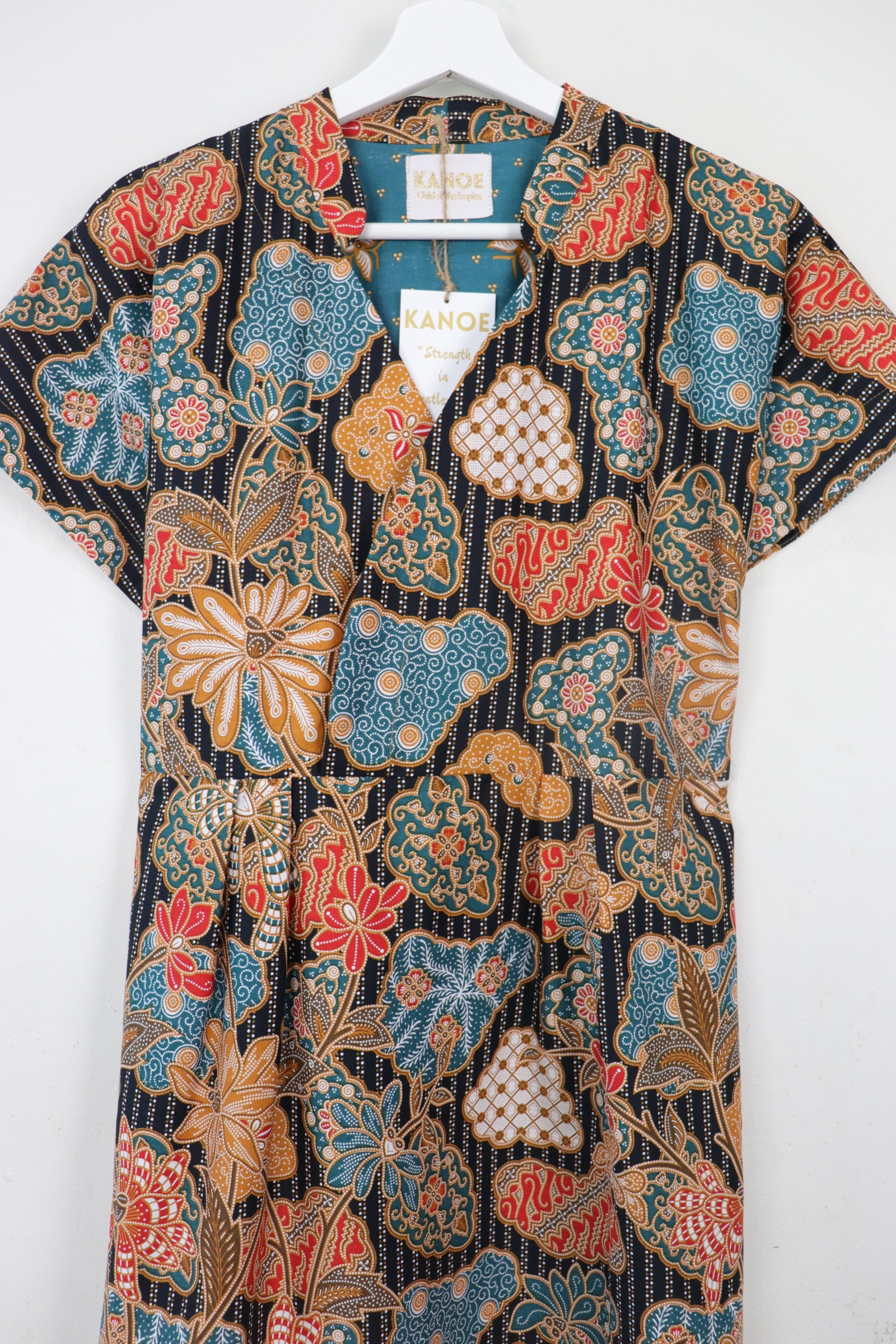 Kimono wrap dress w/ mandarin collar - Fortune Future