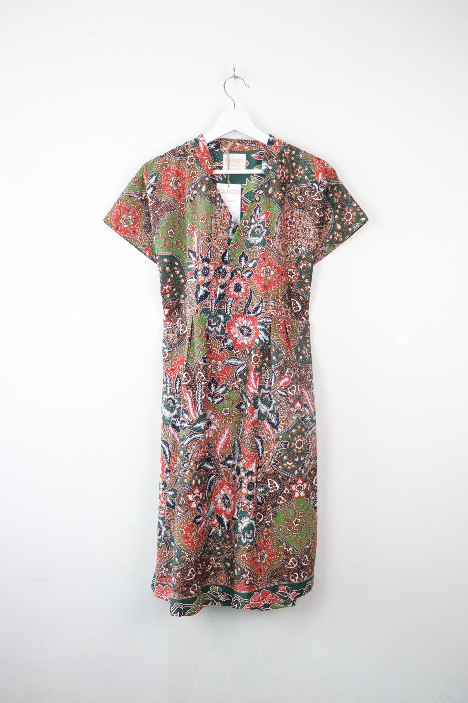 Kimono wrap dress w/ mandarin collar - Bold Bonsai