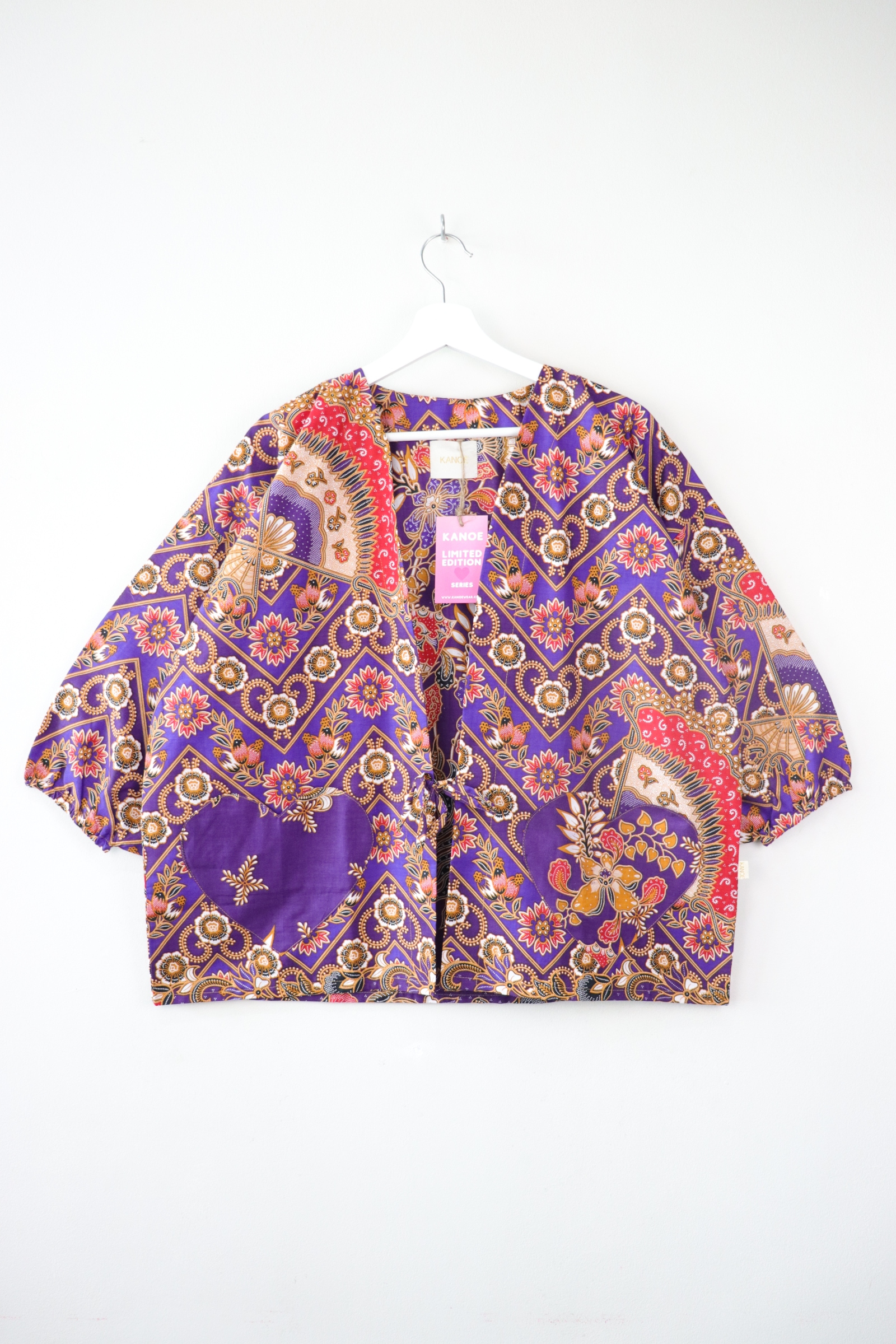Kimono Signature Heart Pockets - Purple Potato