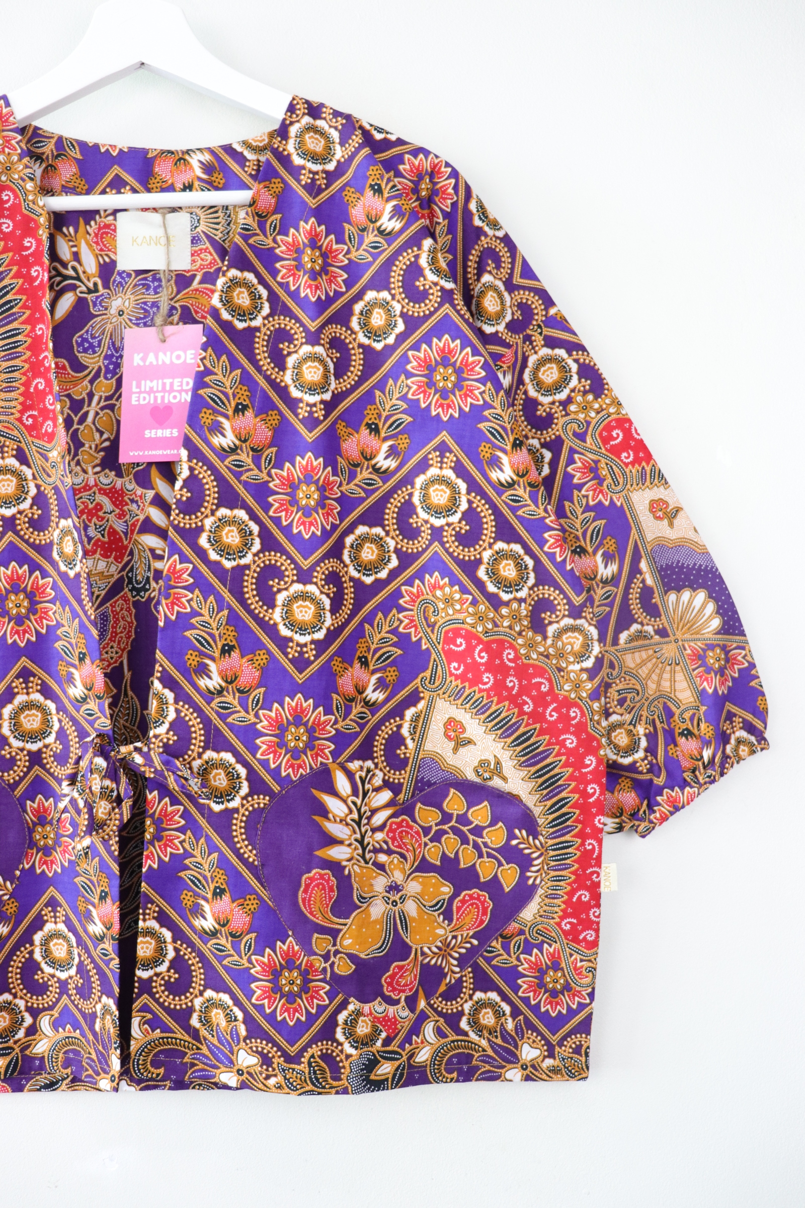 Kimono Signature Heart Pockets - Purple Potato