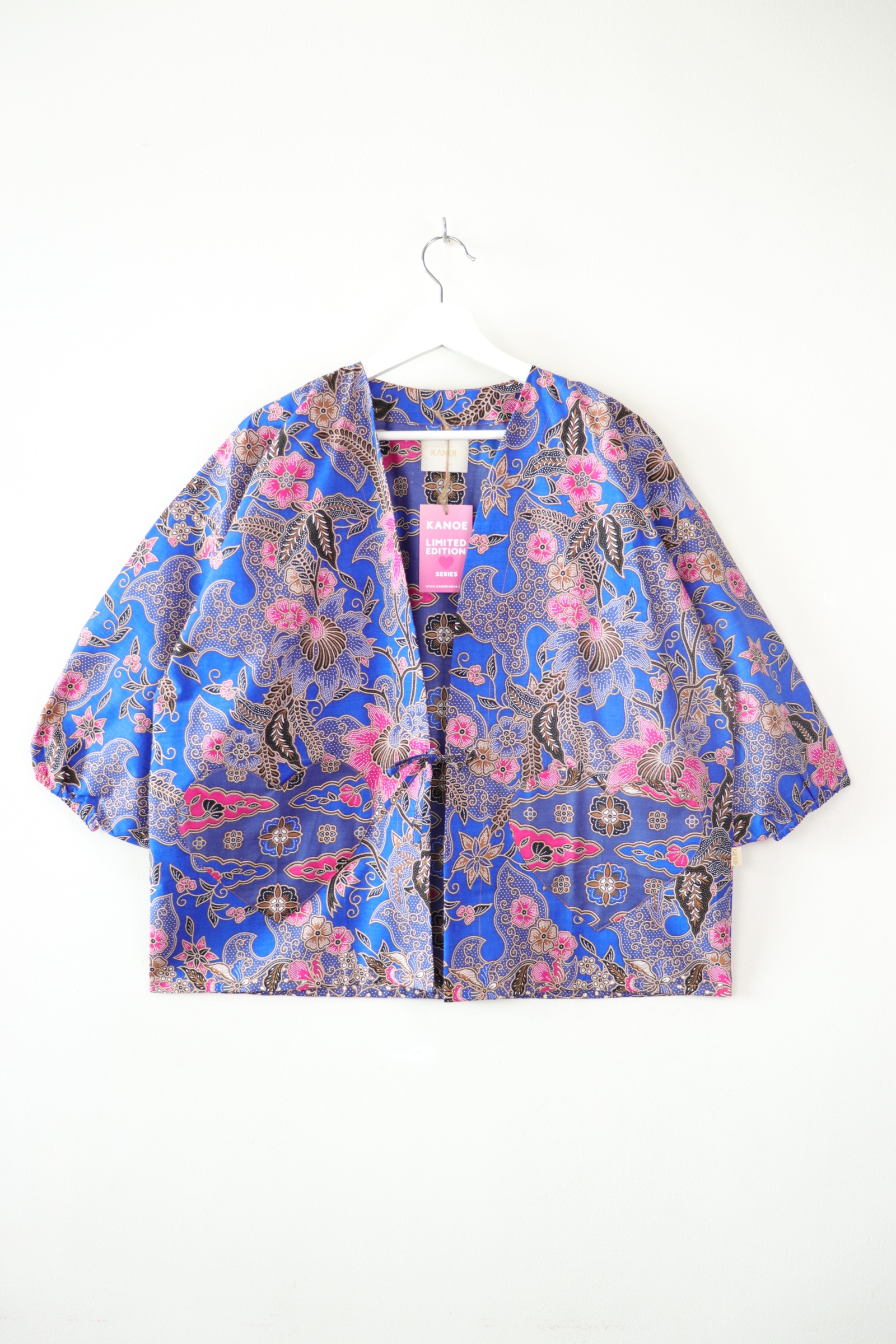 Kimono Signature Heart Pockets - Cobalt Bloom