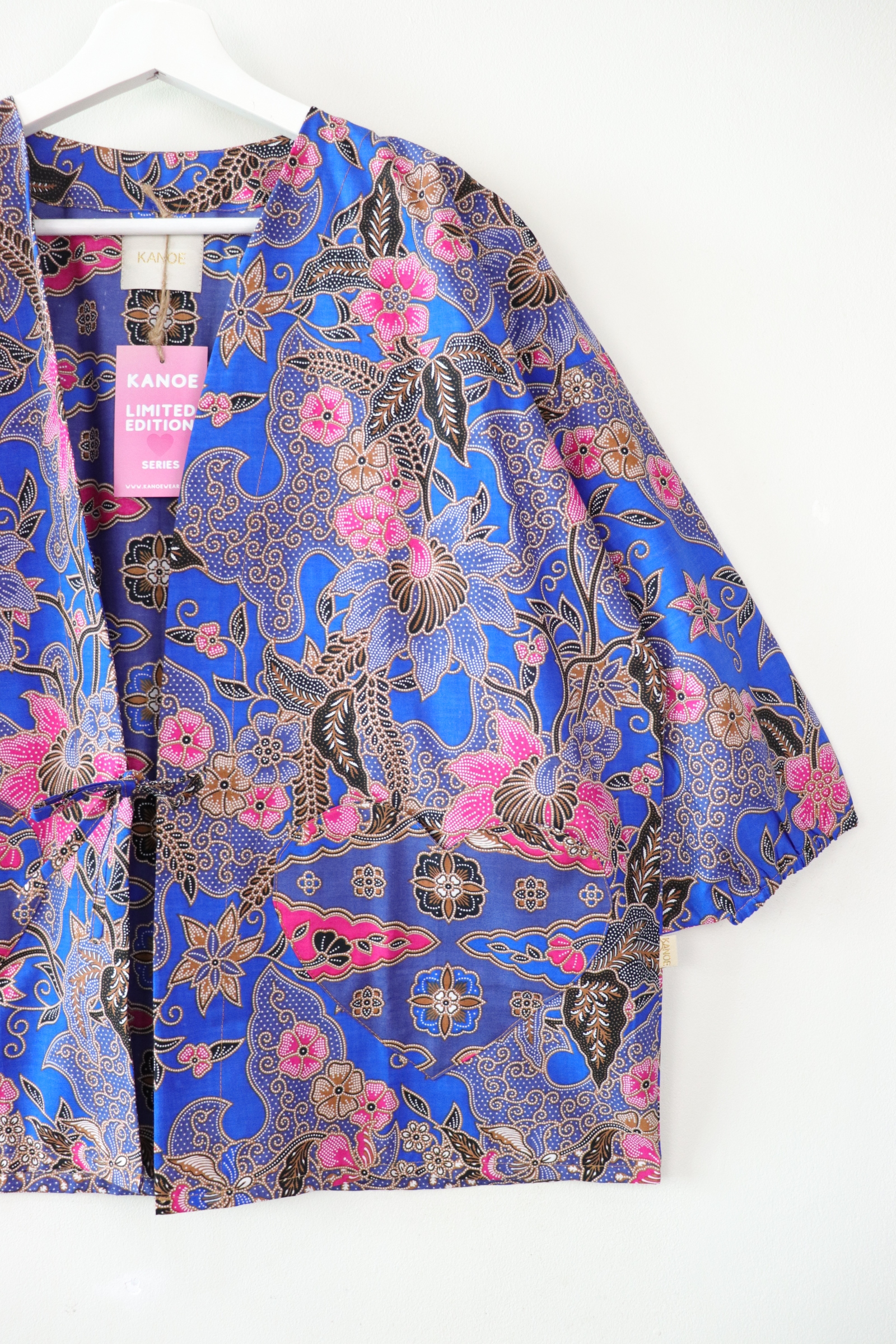 Kimono Signature Heart Pockets - Cobalt Bloom