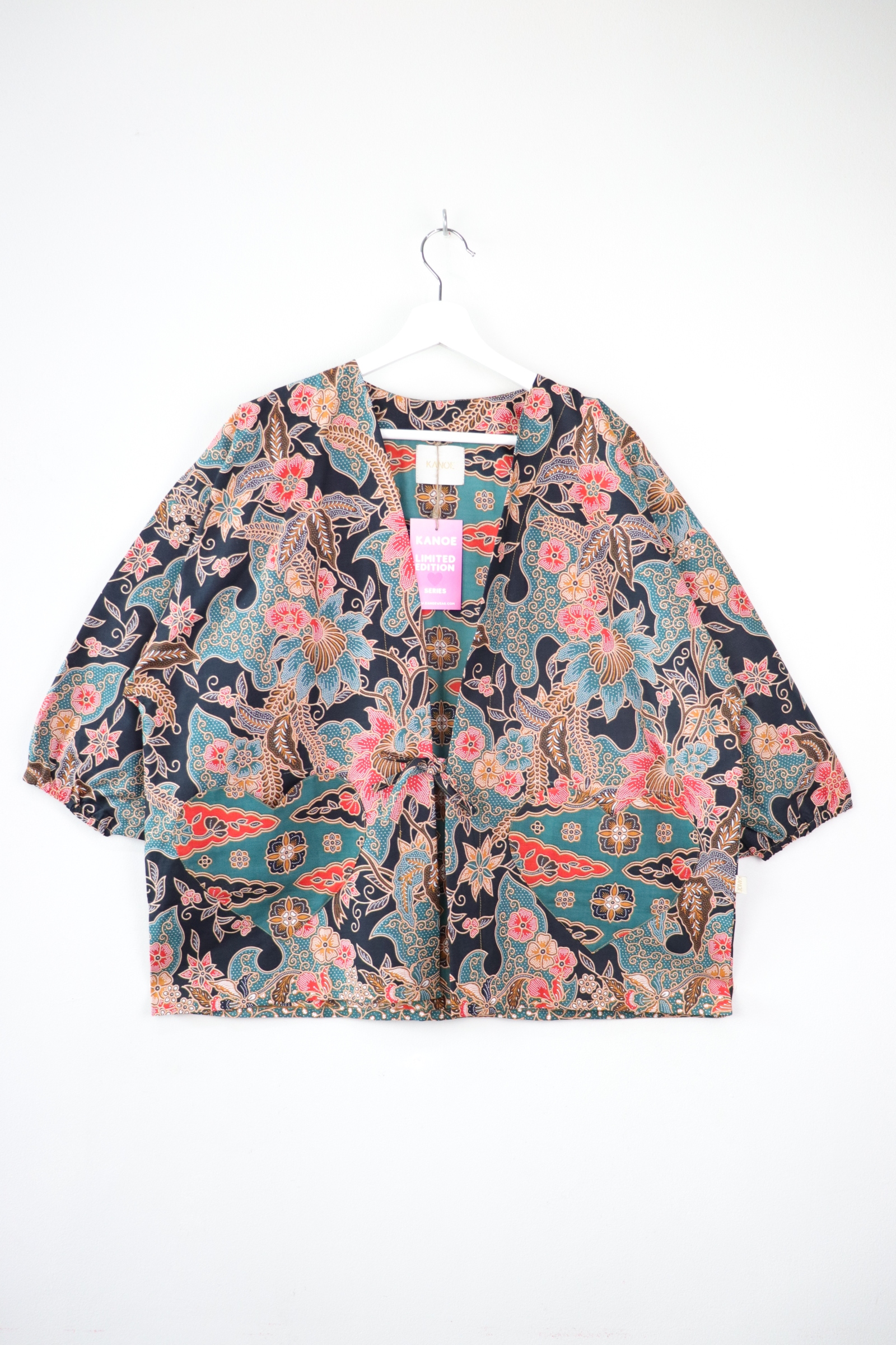 Kimono Signature Heart Pockets - Teal Twinkle