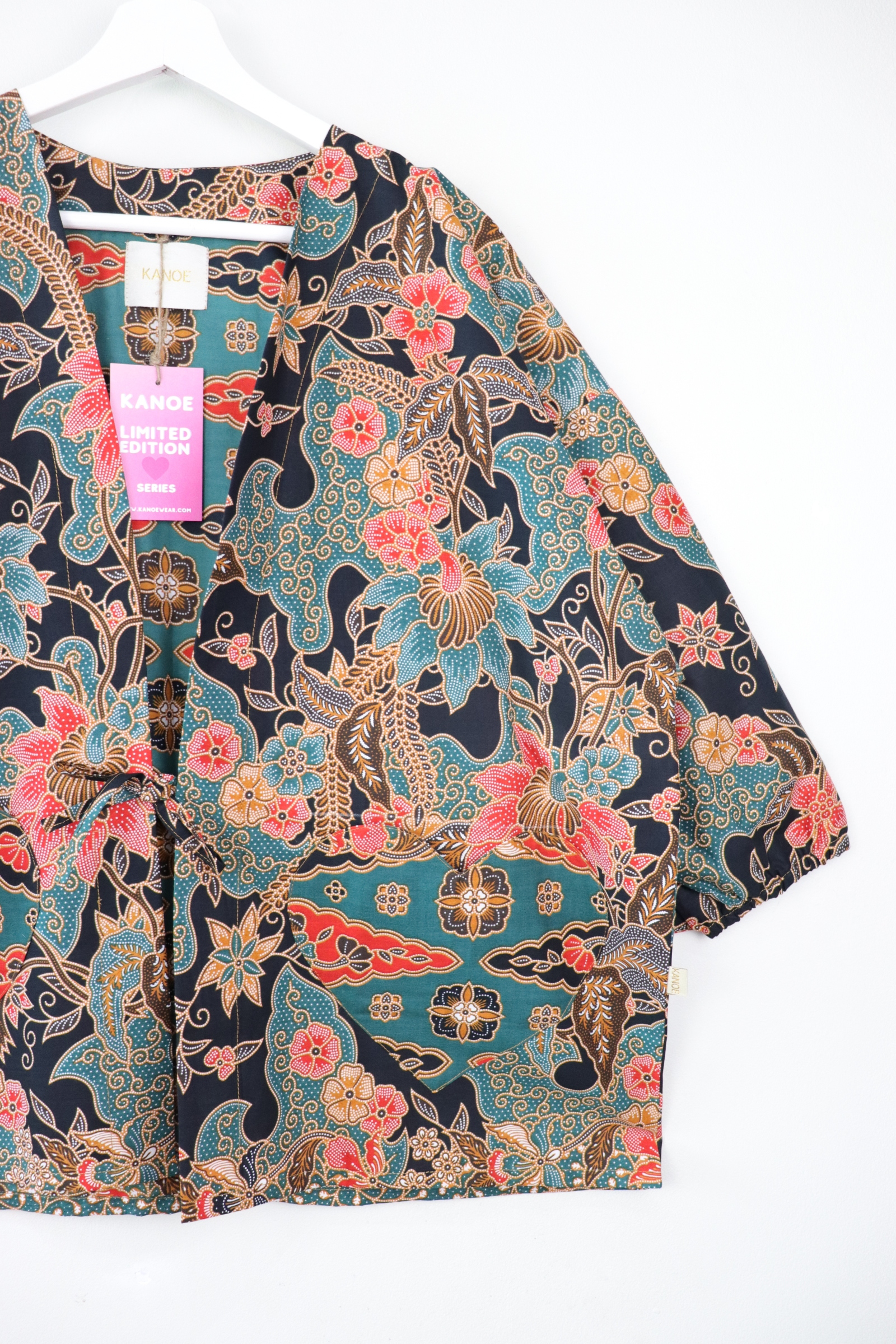 Kimono Signature Heart Pockets - Teal Twinkle