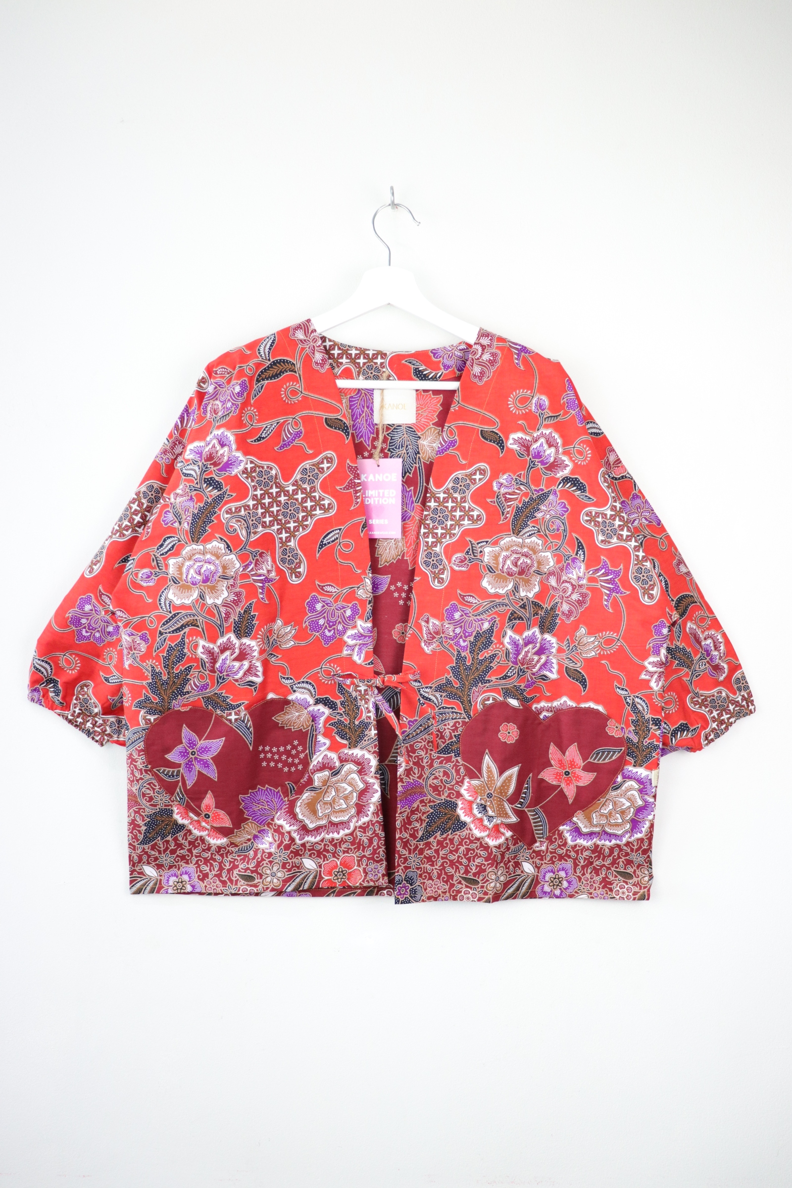 Kimono Signature Heart Pockets - Raspberry Pie