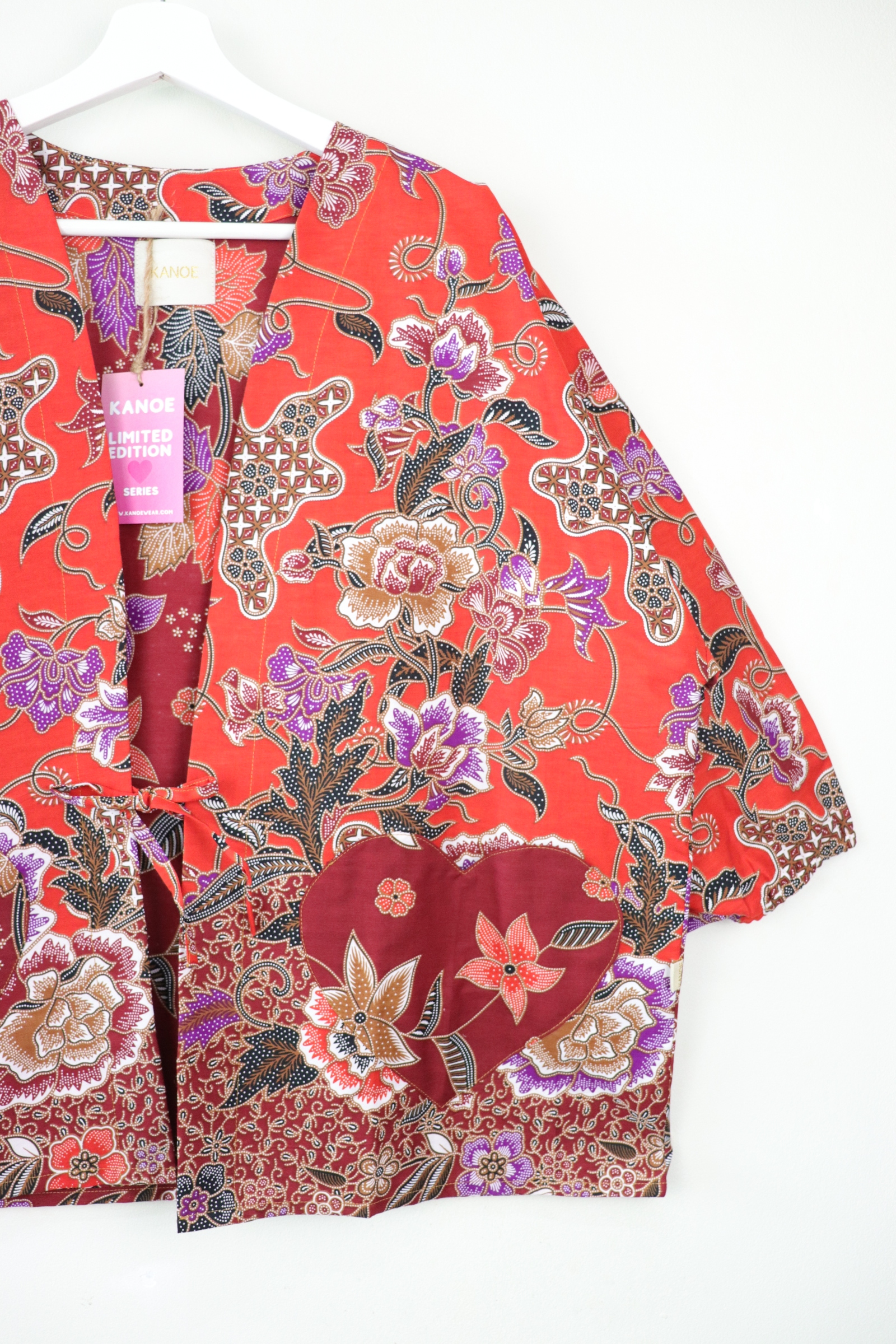 Kimono Signature Heart Pockets - Raspberry Pie