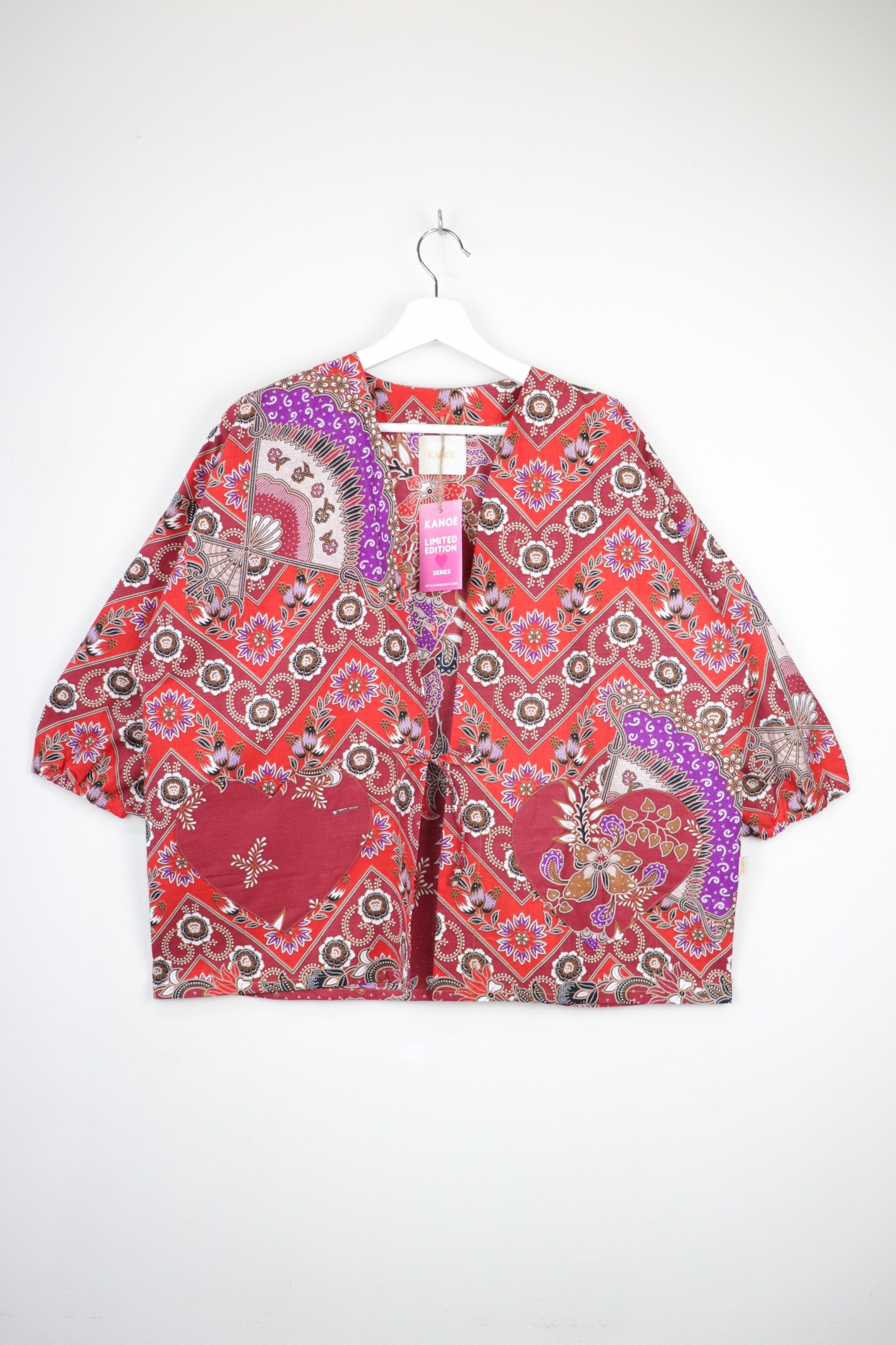 Kimono Signature Heart Pockets - Cherry Cheer