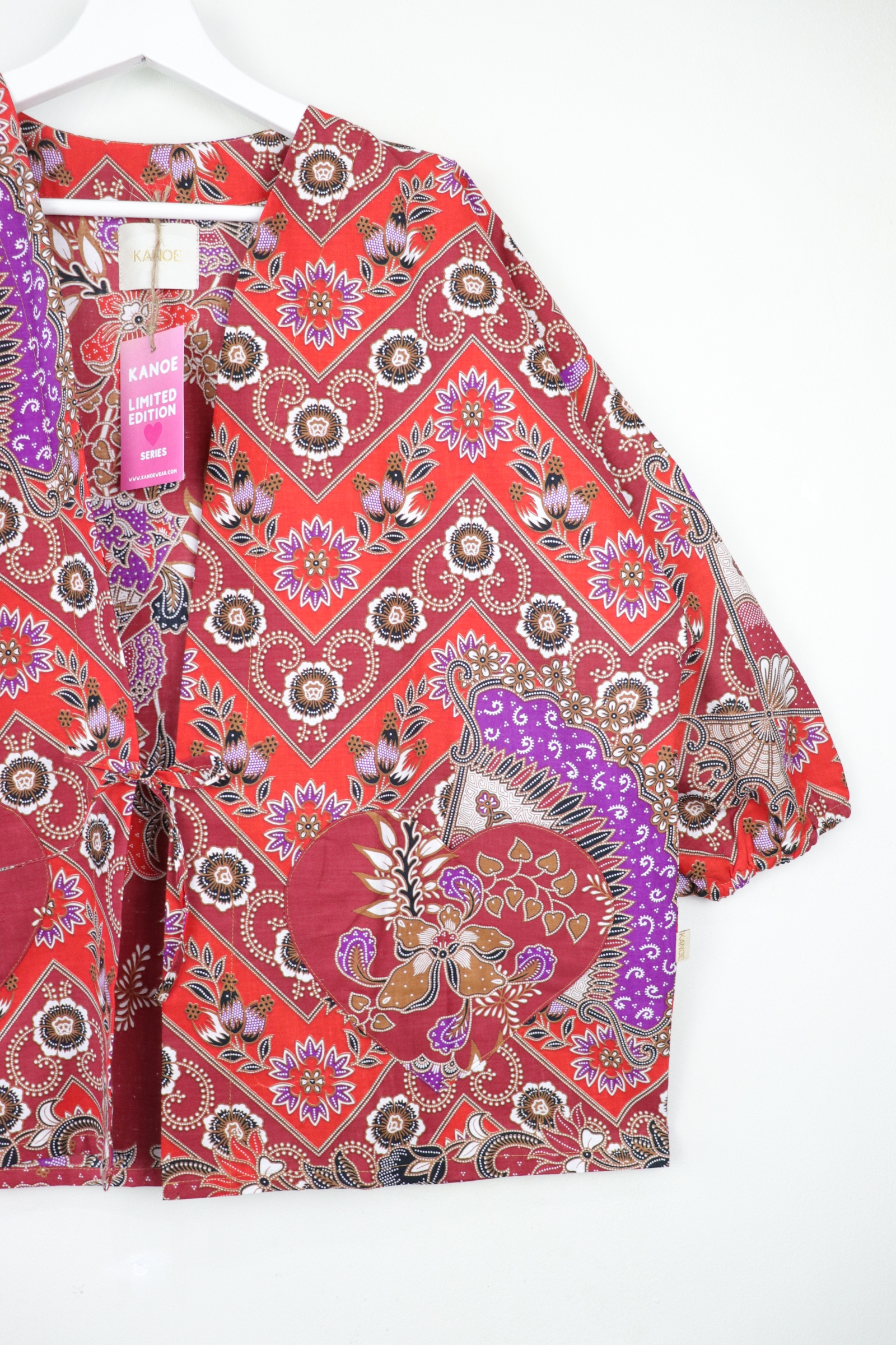 Kimono Signature Heart Pockets - Cherry Cheer
