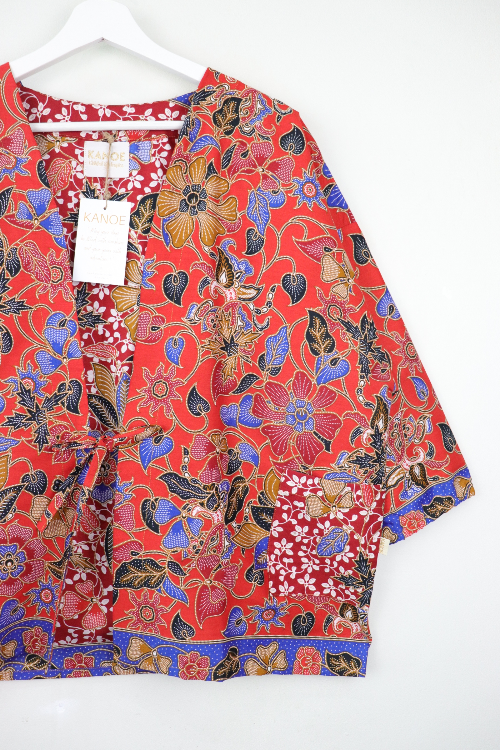 Batik Kimono Signature - Scarlet Sea