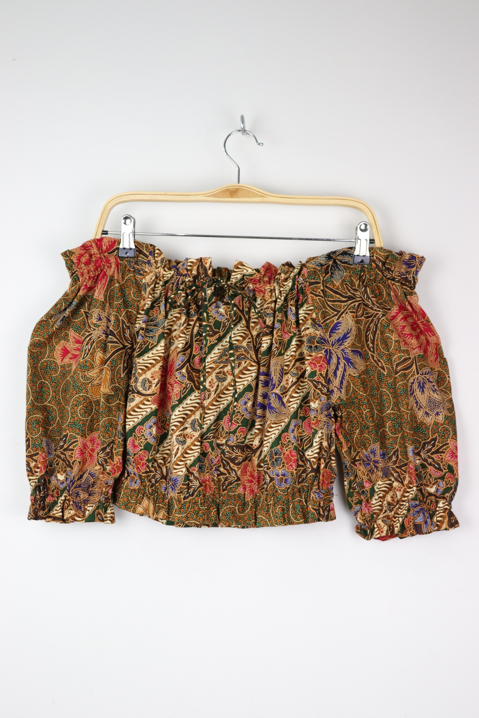 Off-Shoulder Batik Blouse - Jenna